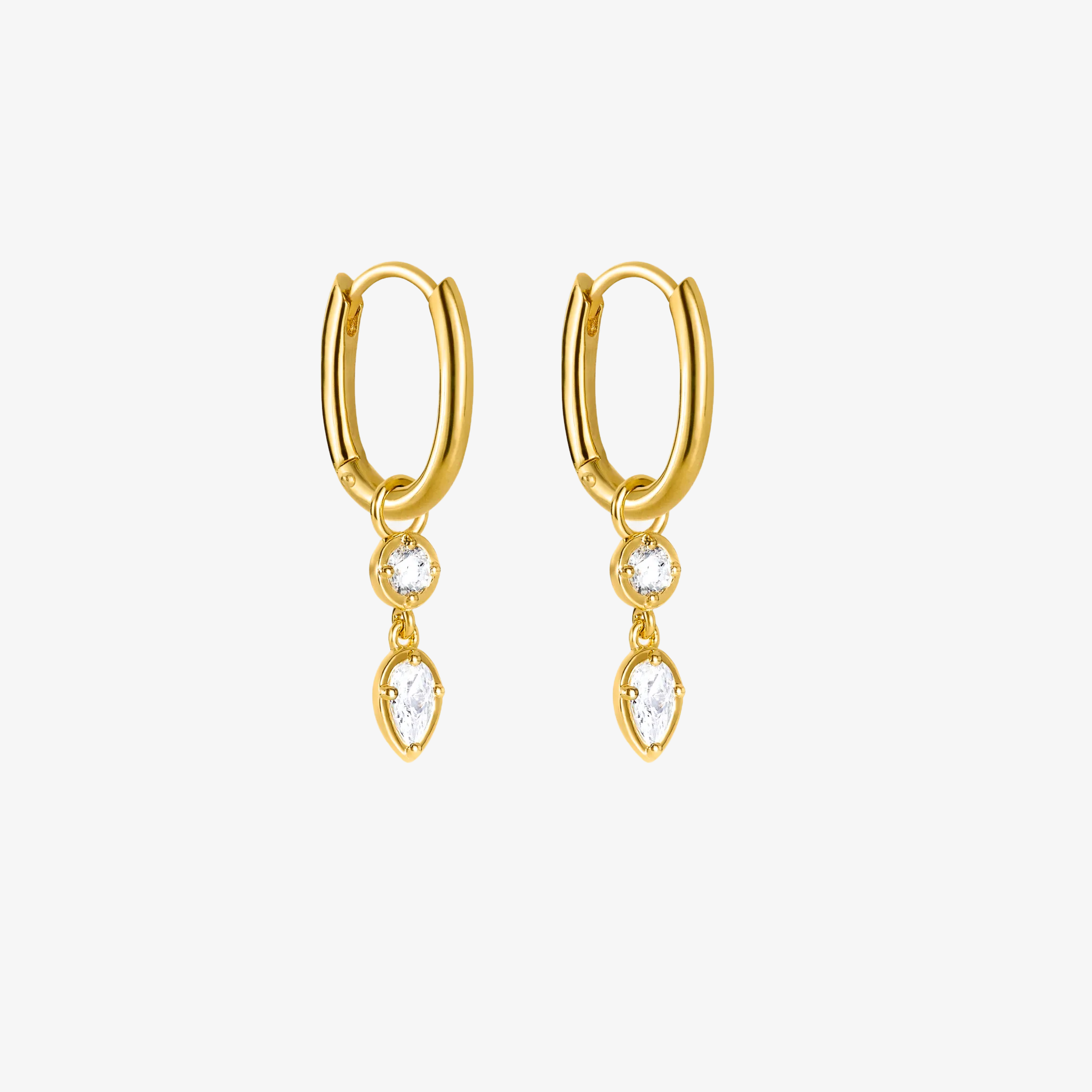 Essential Hoop og Mirror Drop Guldbelagt Double