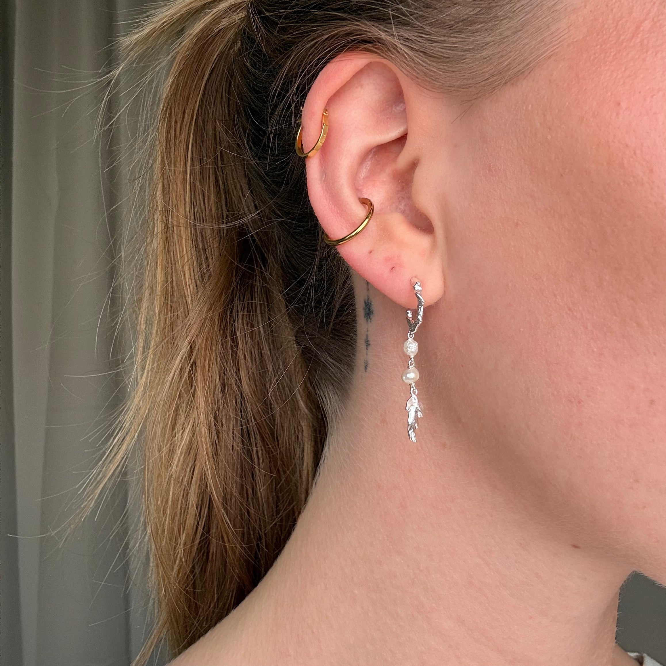 Sølv Mini Chunky, Dangle Sett