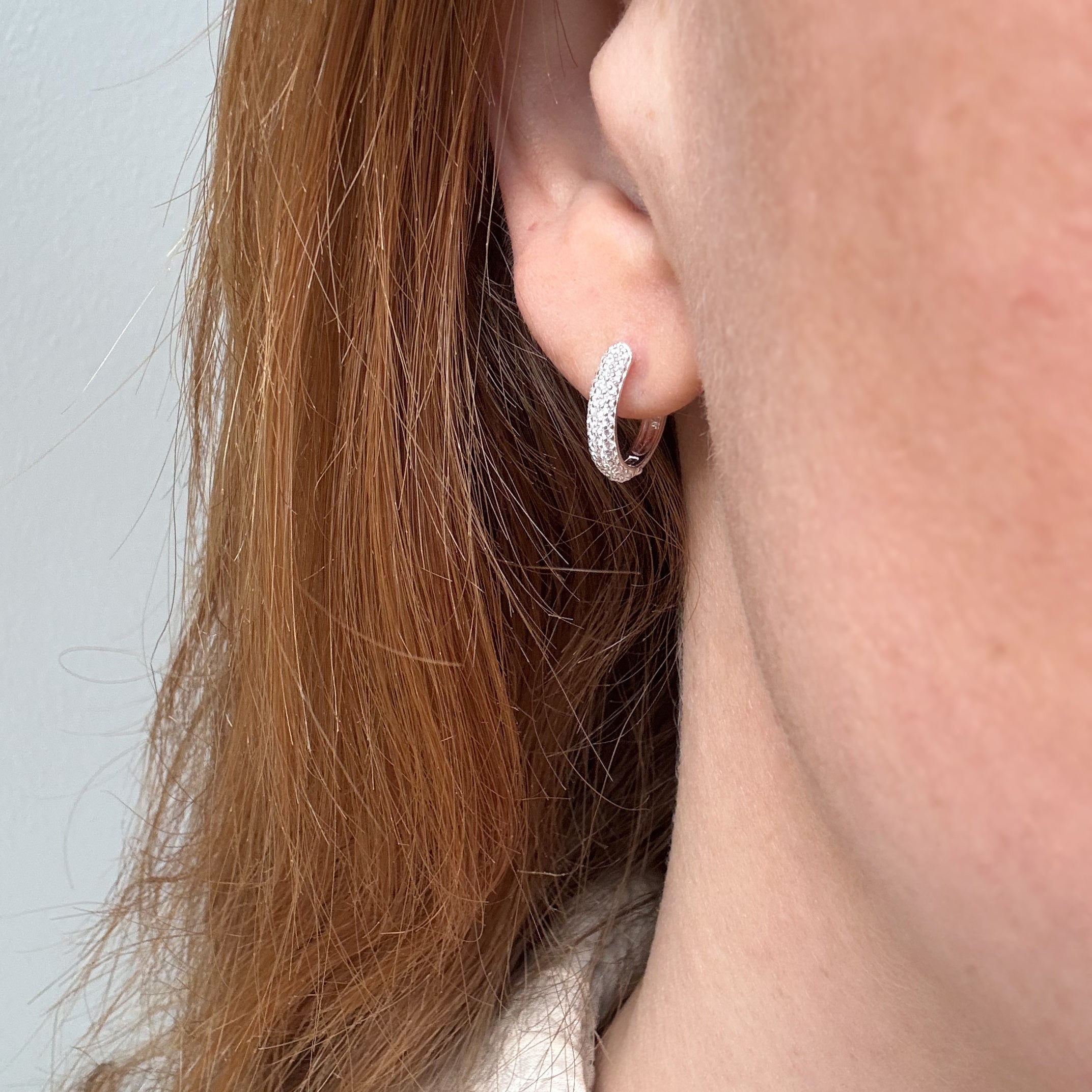 Krystall Hoops Sølv