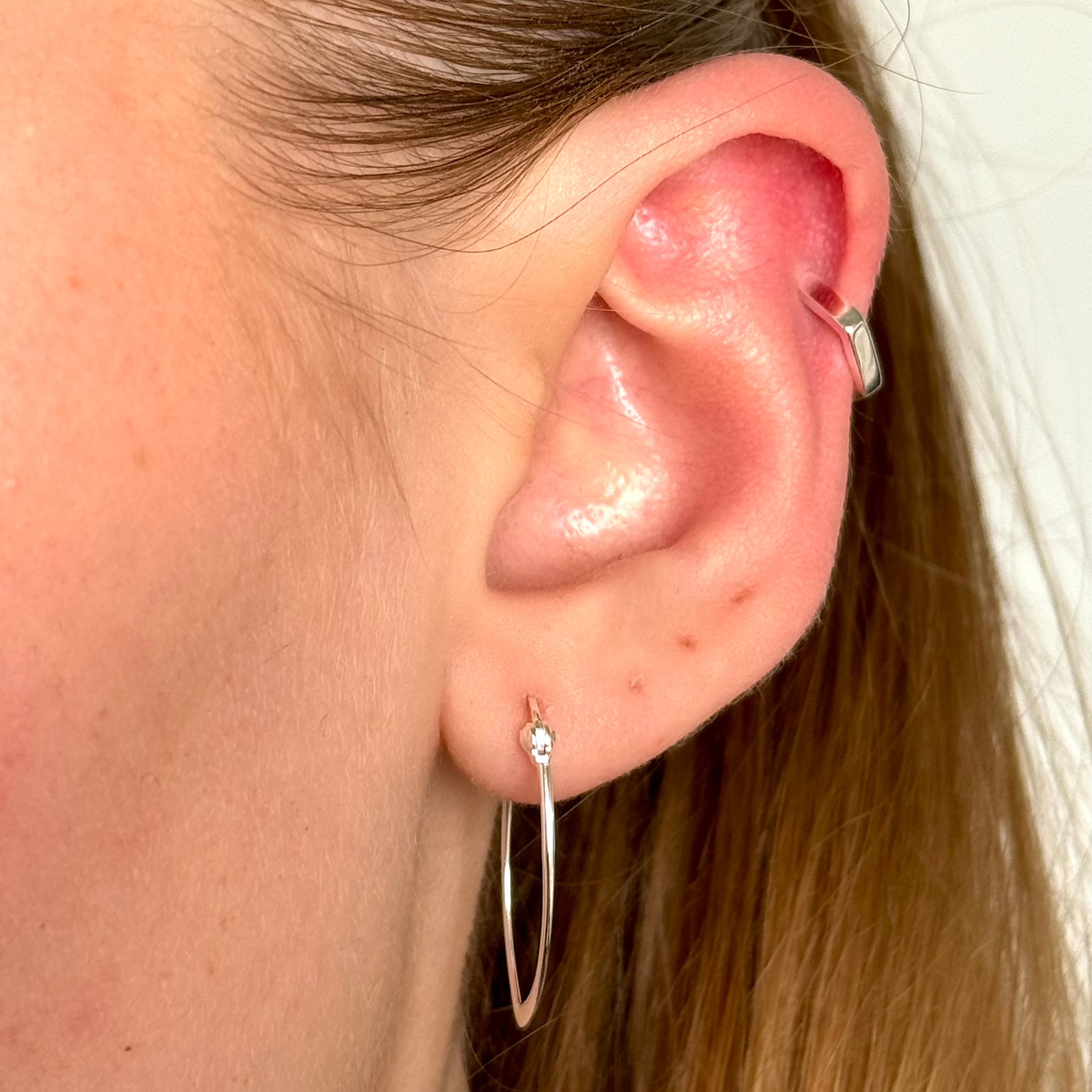 Hexagon Hoop Sølv