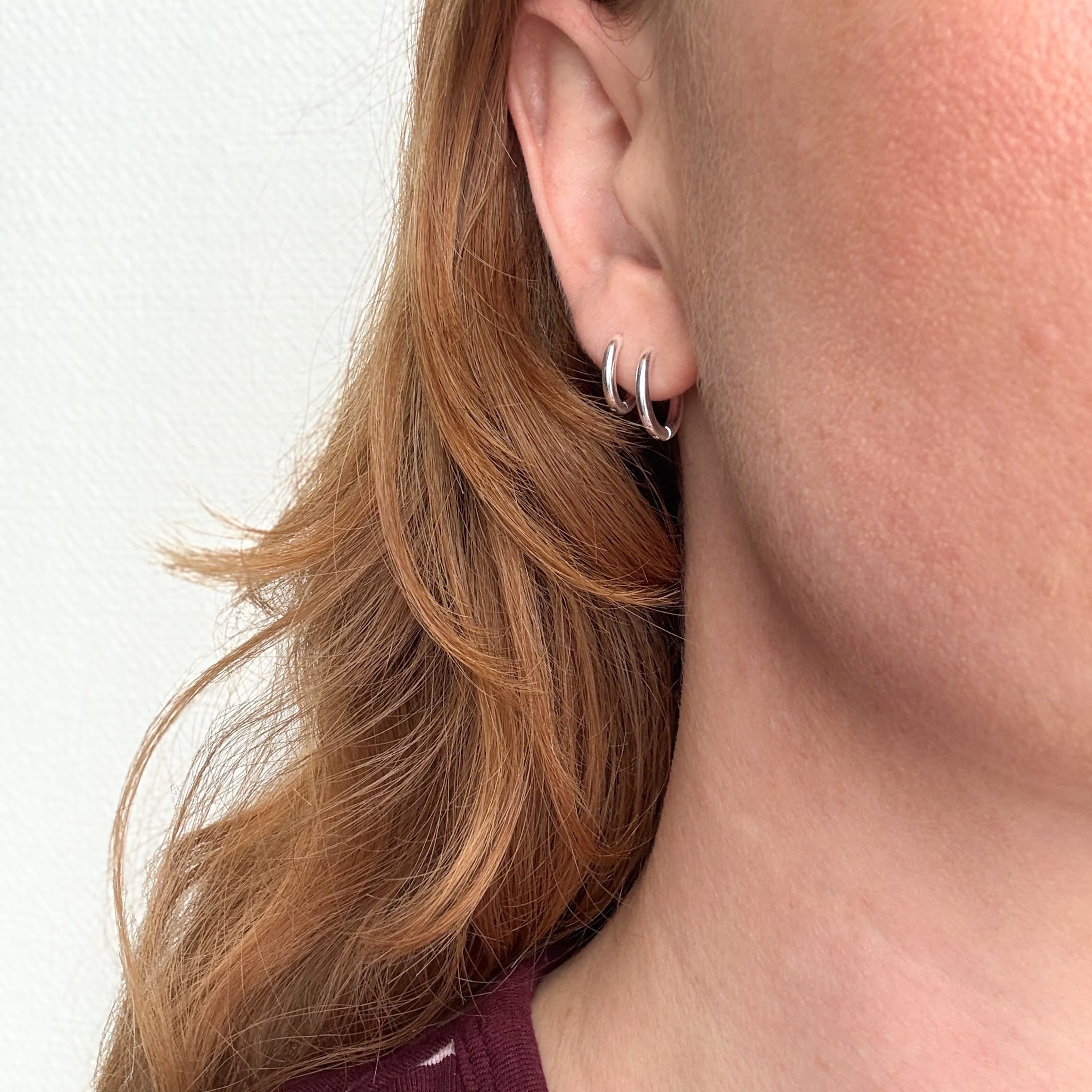 Klassisk Hoop 12 mm Sølvbelagt