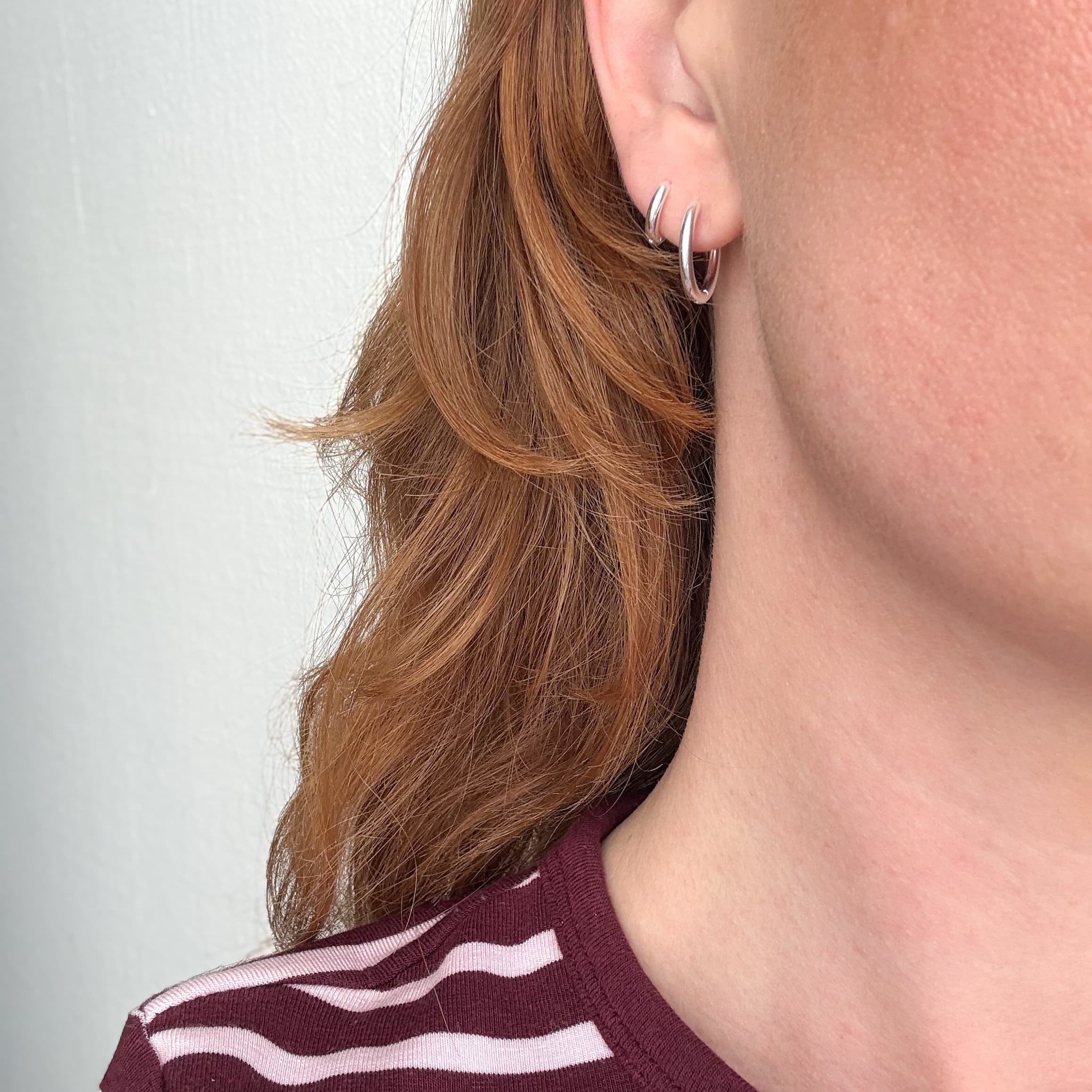 Klassisk Hoop 8 mm Sølvbelagt