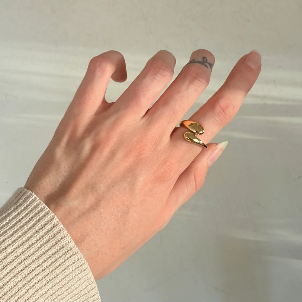 Klassisk enkel og hamret ringsett: 3 ringer