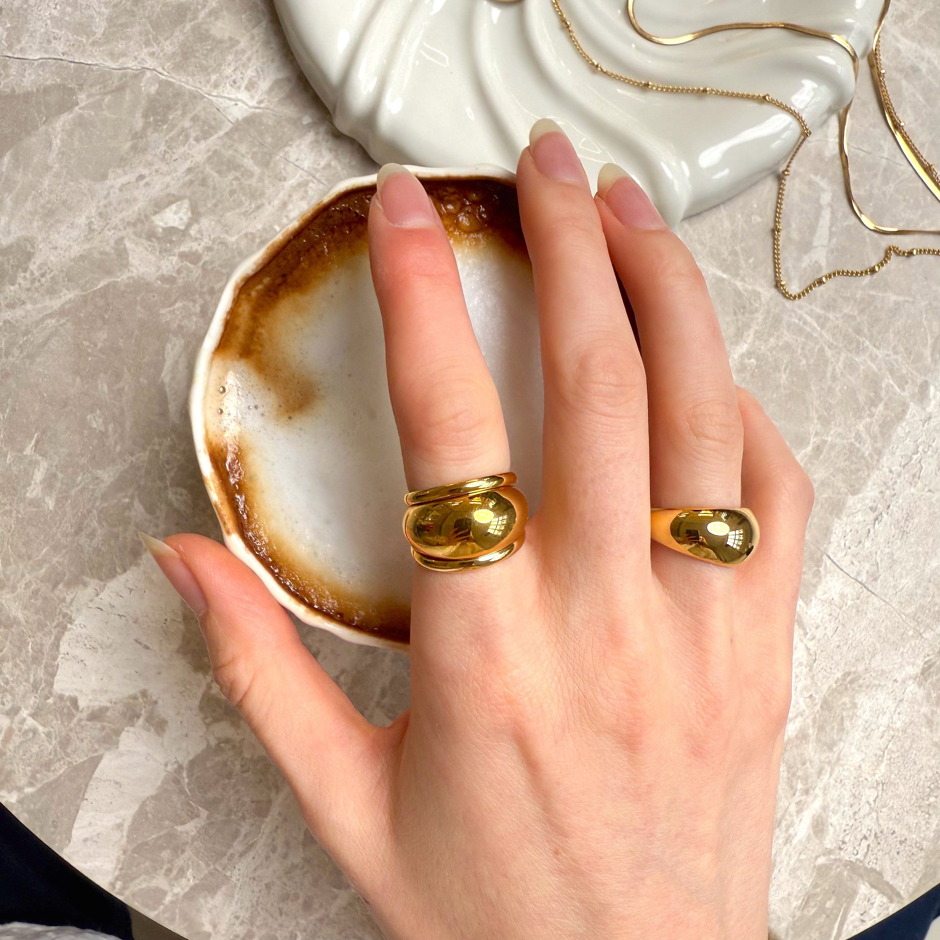 Classic Chunky Sett: 1 ring og 1 ørering