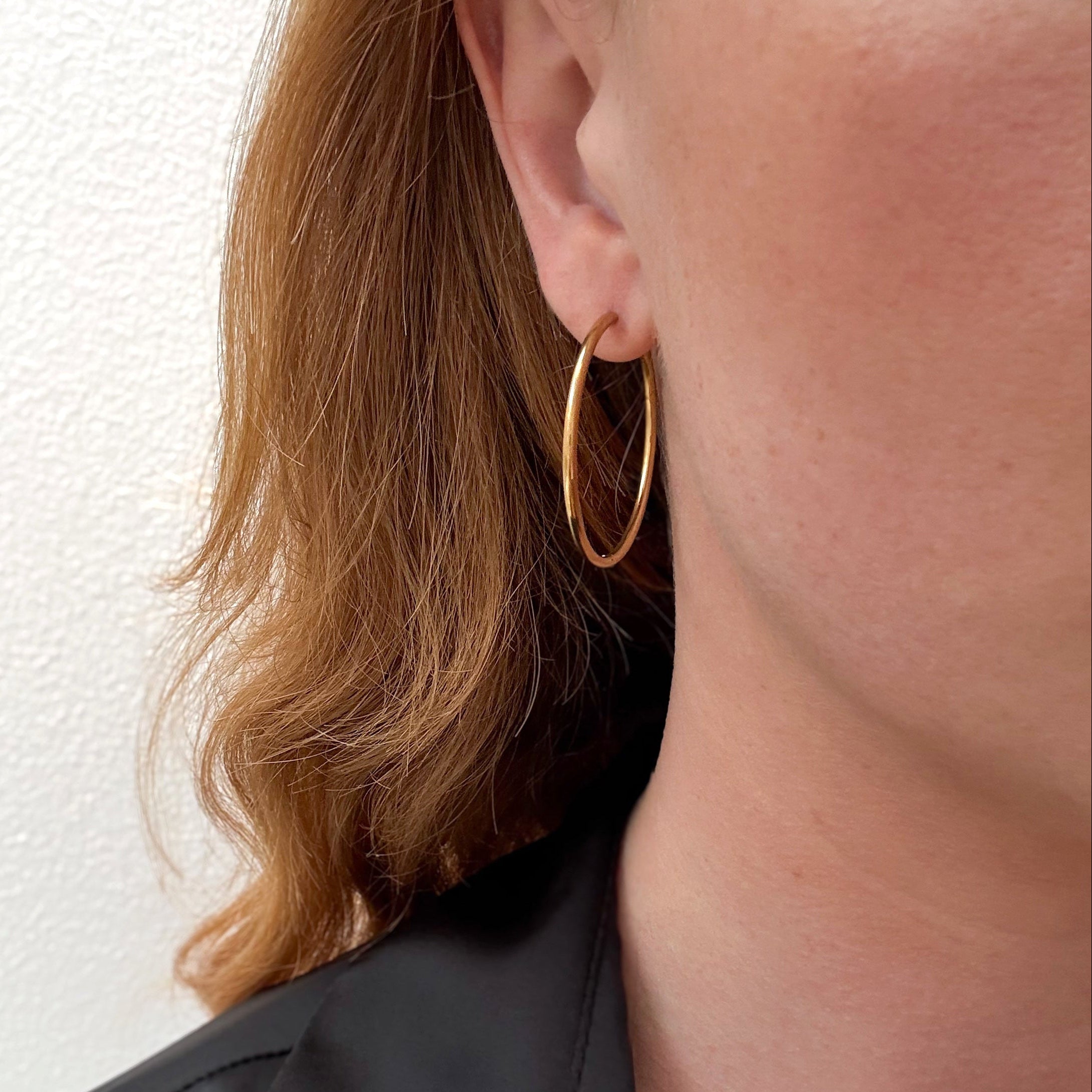 Classic Hoop 40 mm Gullbelagt