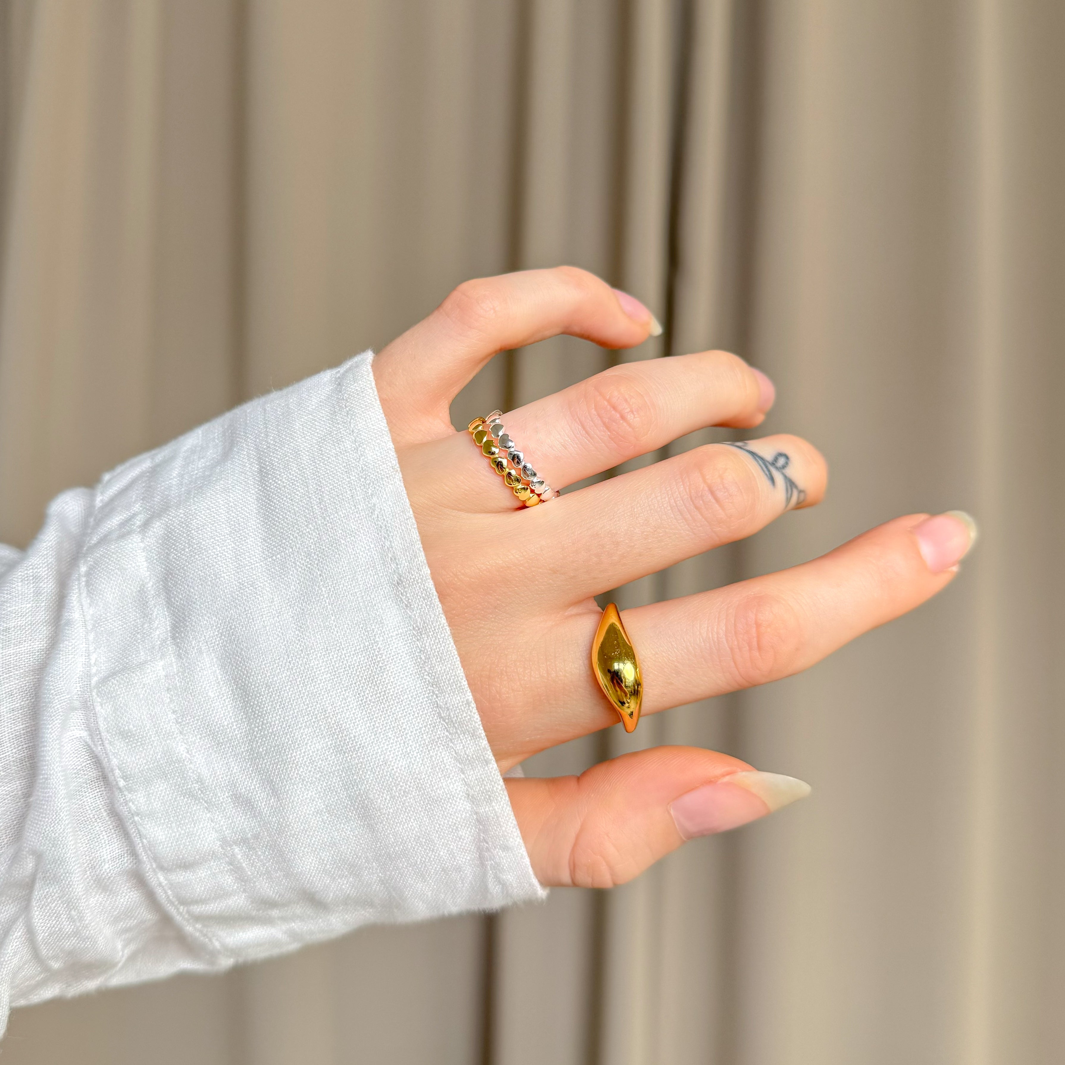 Hjerte Stripe Ring