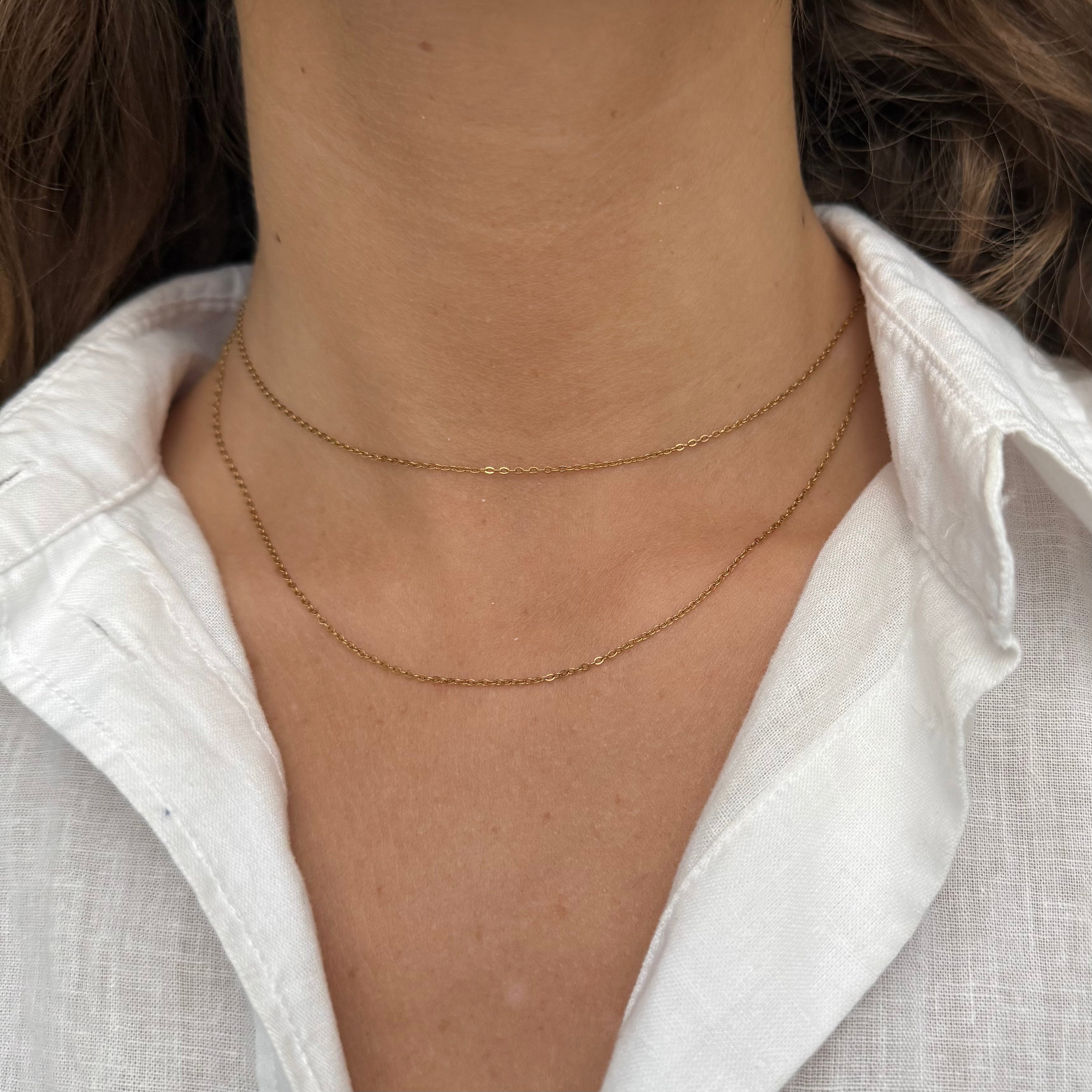 Klassisk Halskjede 18K Gullbelagt