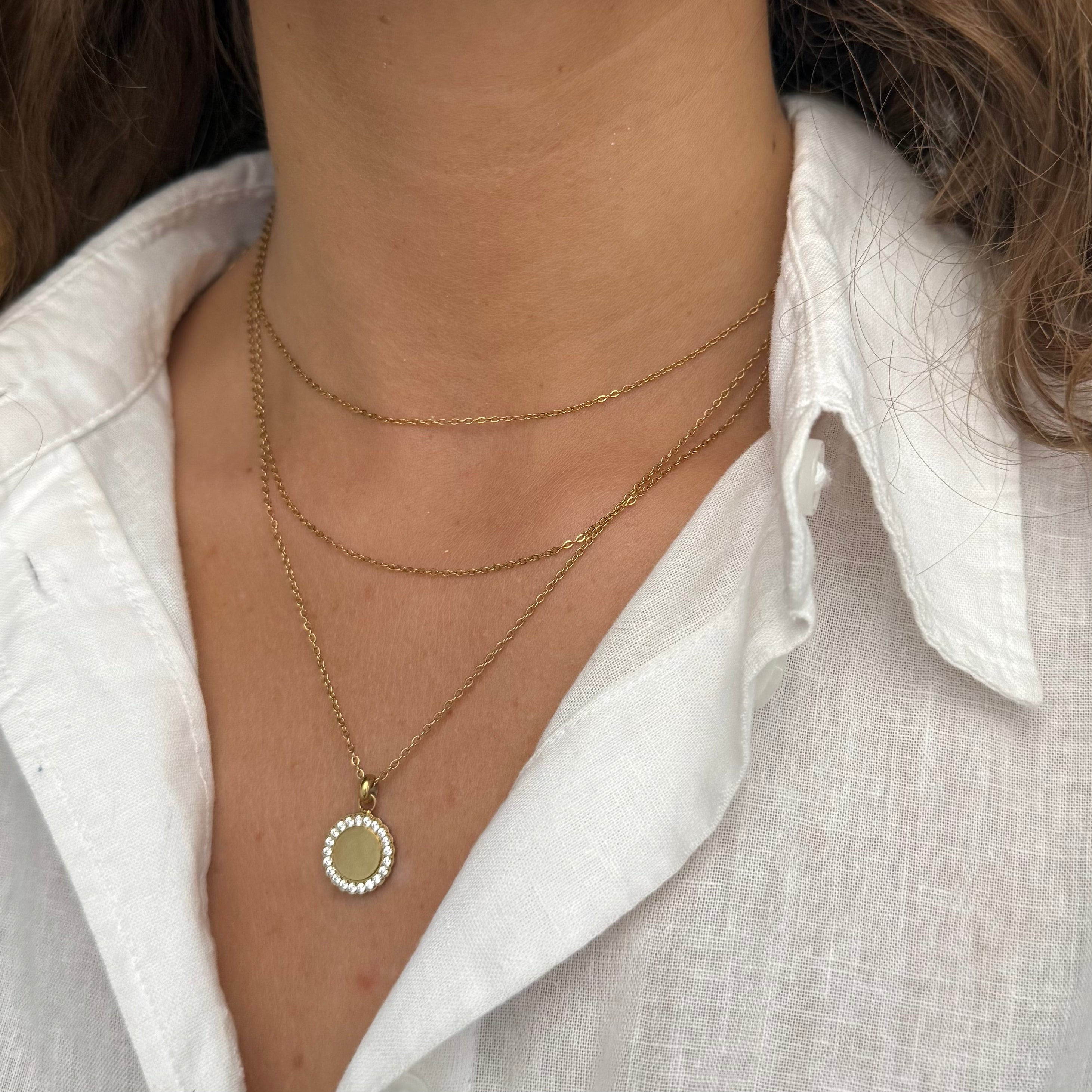 Klassisk Halskjede 18K Gullbelagt