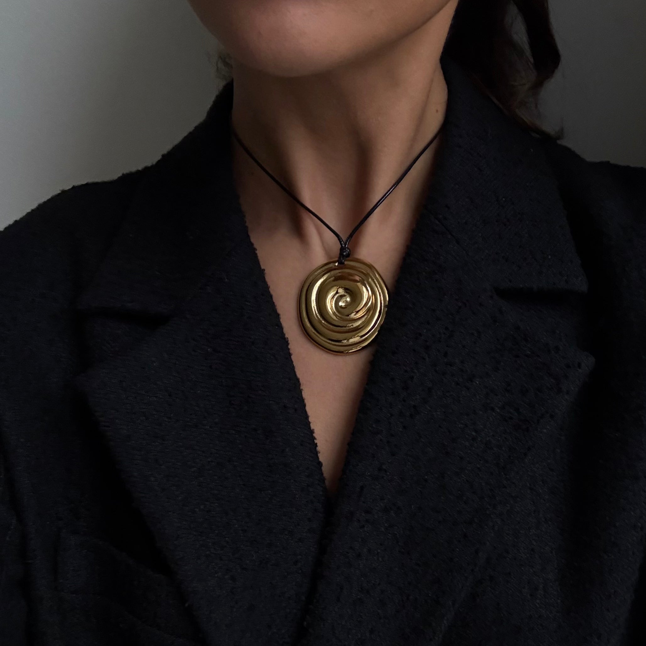 Spiral halskjede Gullbelagt