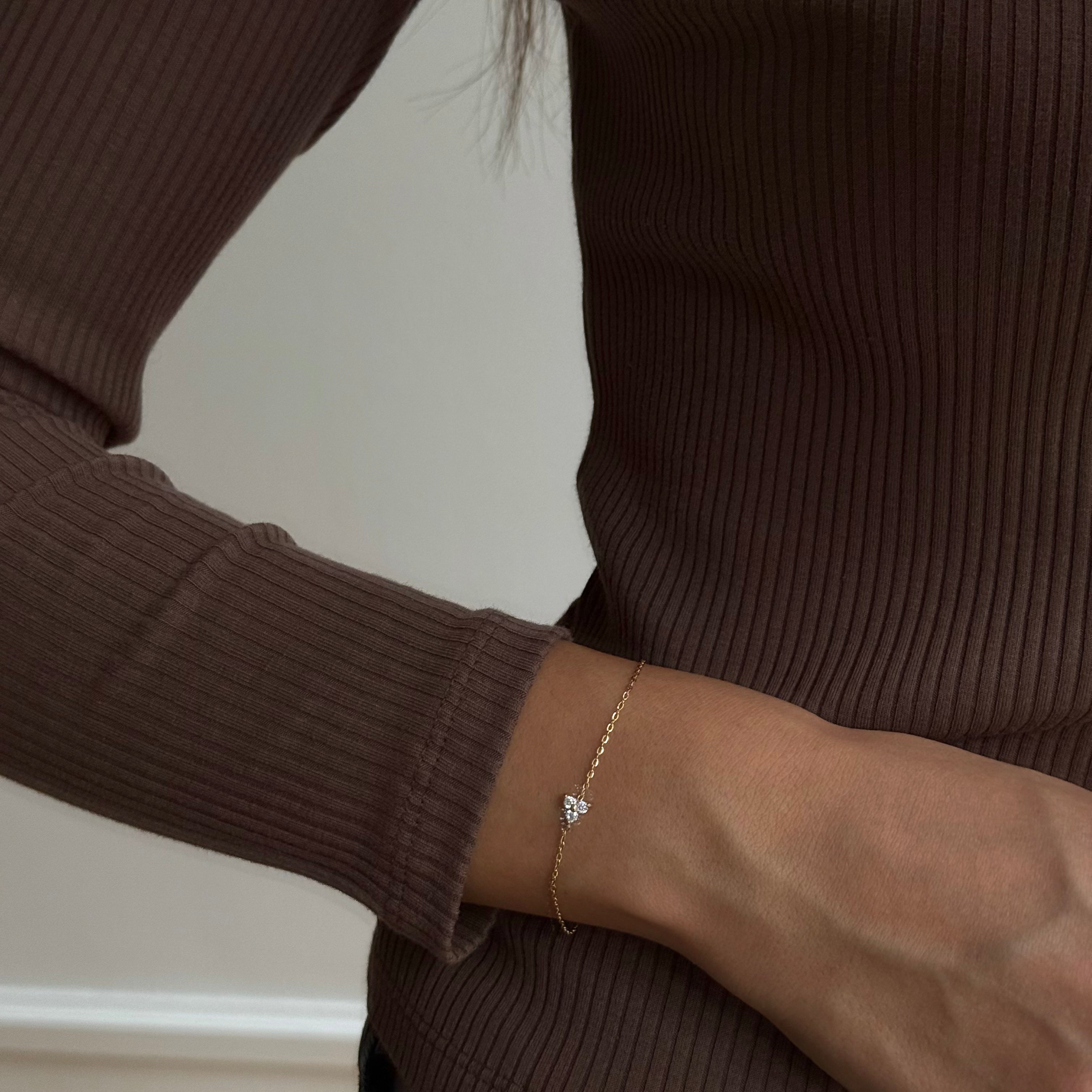 Trinity Krystall Armbånd Gullbelagt