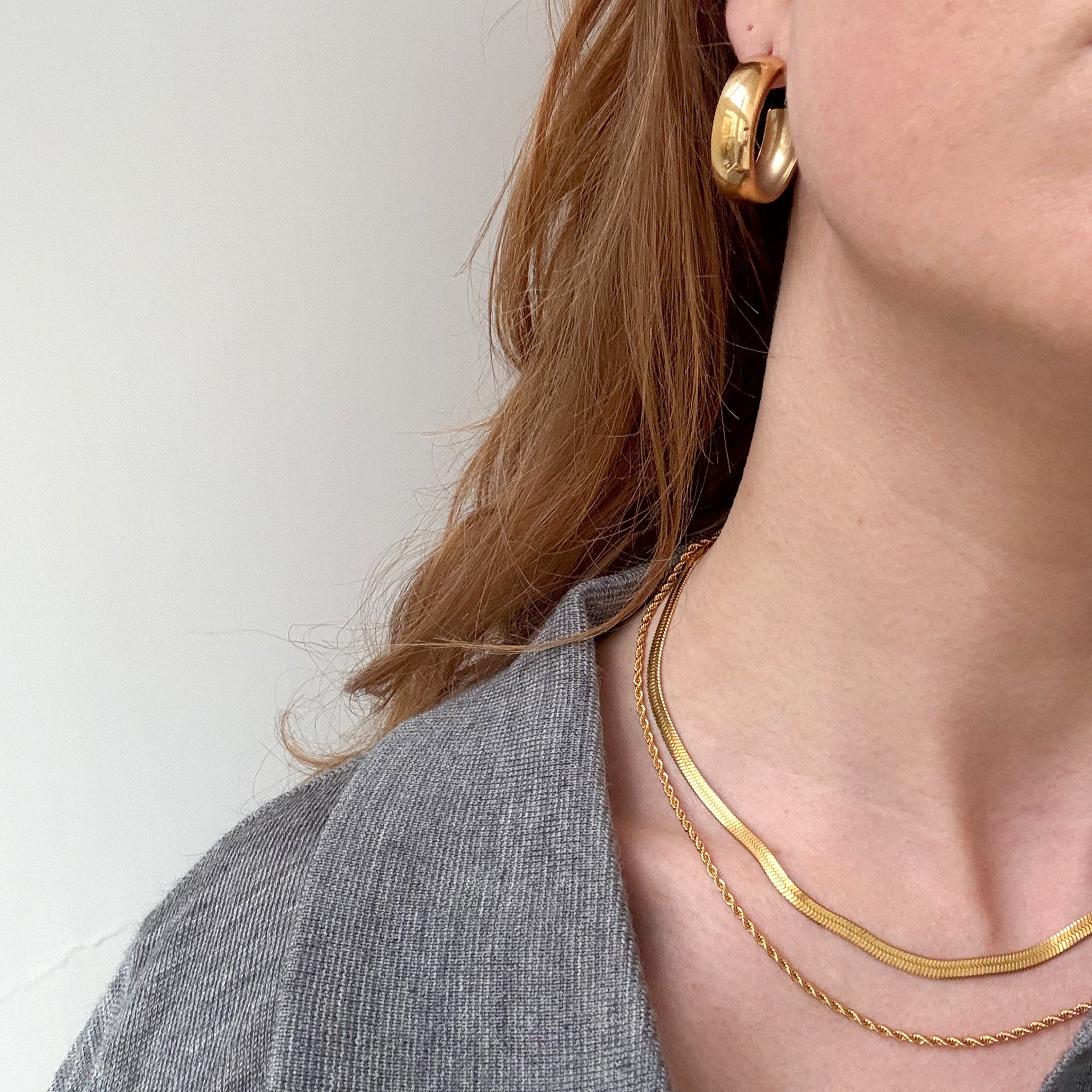 Classic Chunky Hoops Gullbelagt