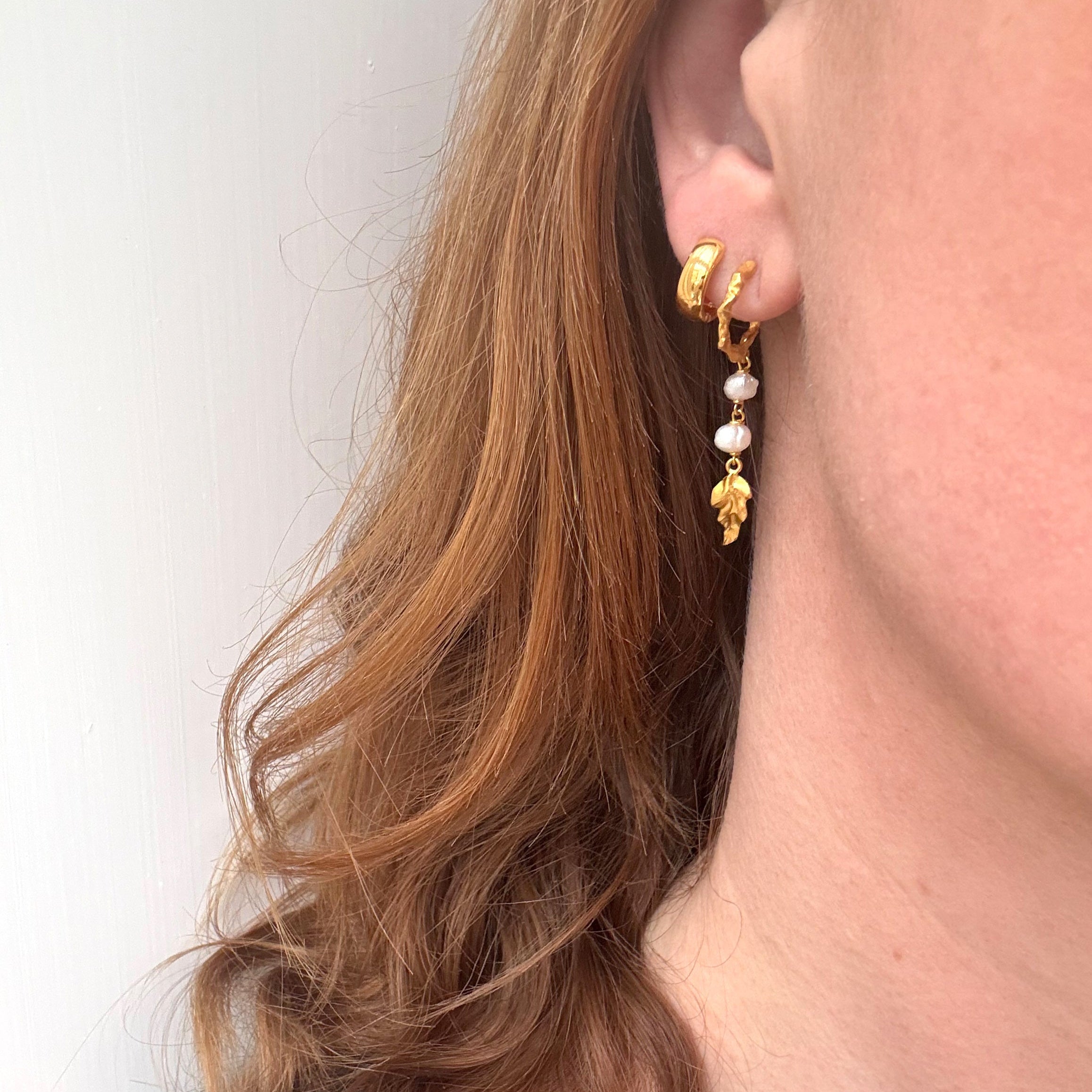 Chunky Hoops 12 mm Gullbelagt