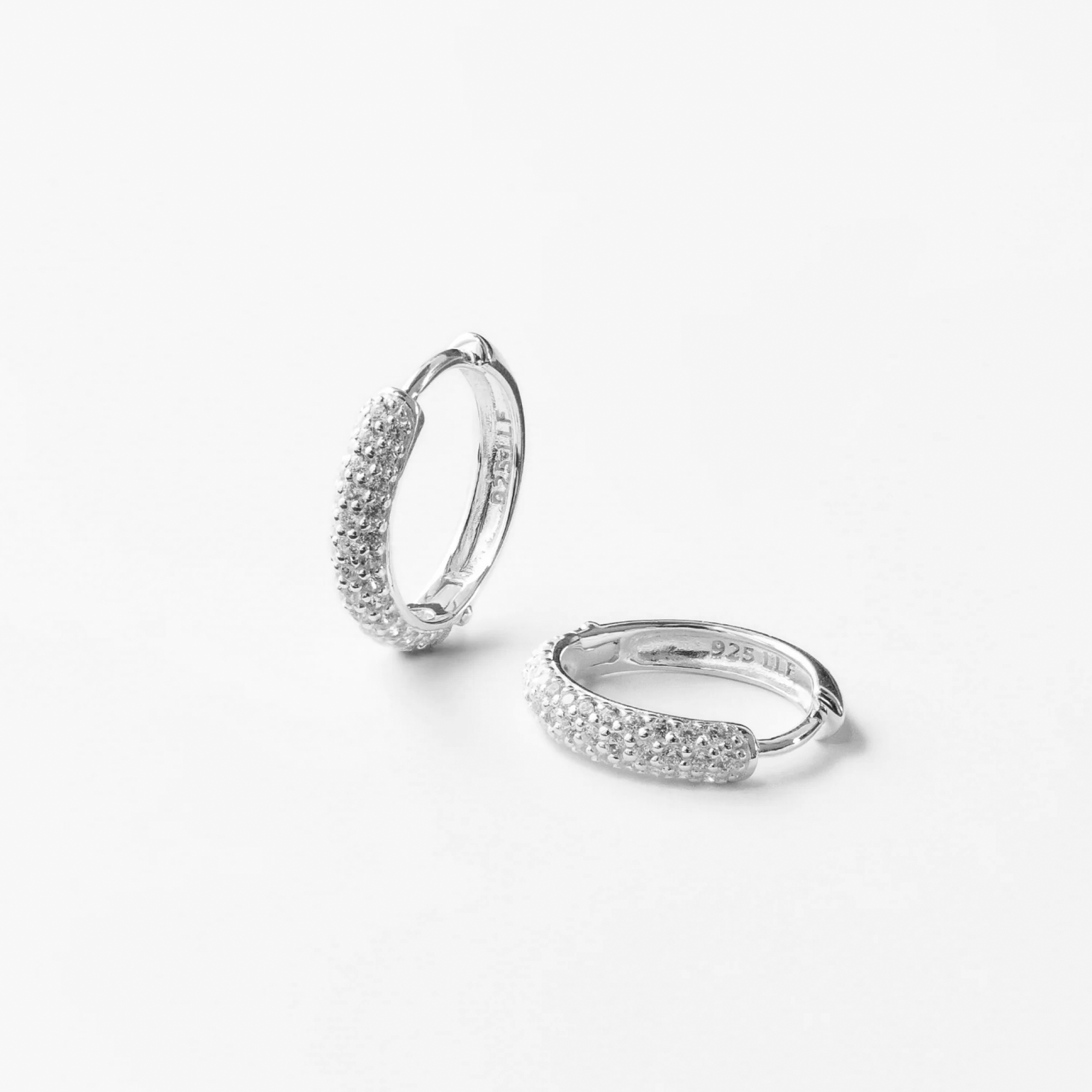 Krystall Hoops Sølv