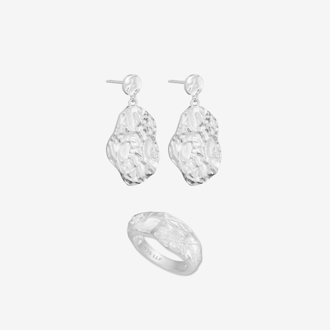Magma Stud Anheng og Ring Sett