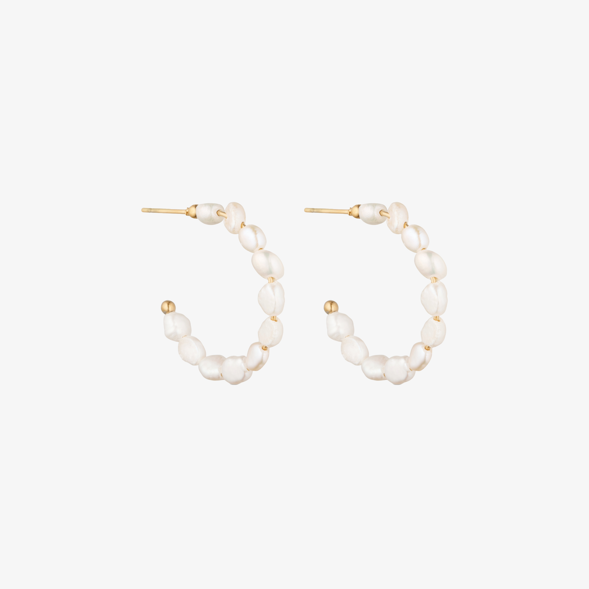 Perle Dome Hoop øreringe