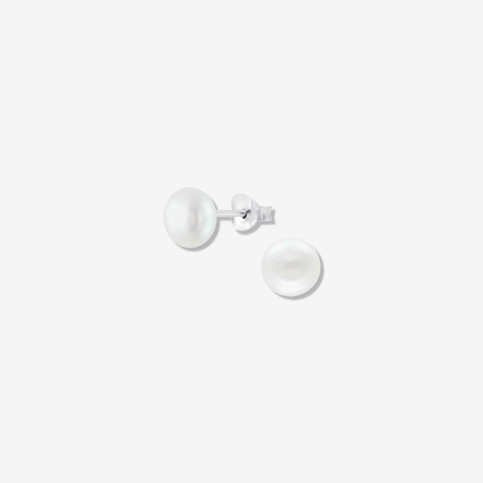 Perle Stud Stor øreringe 8mm