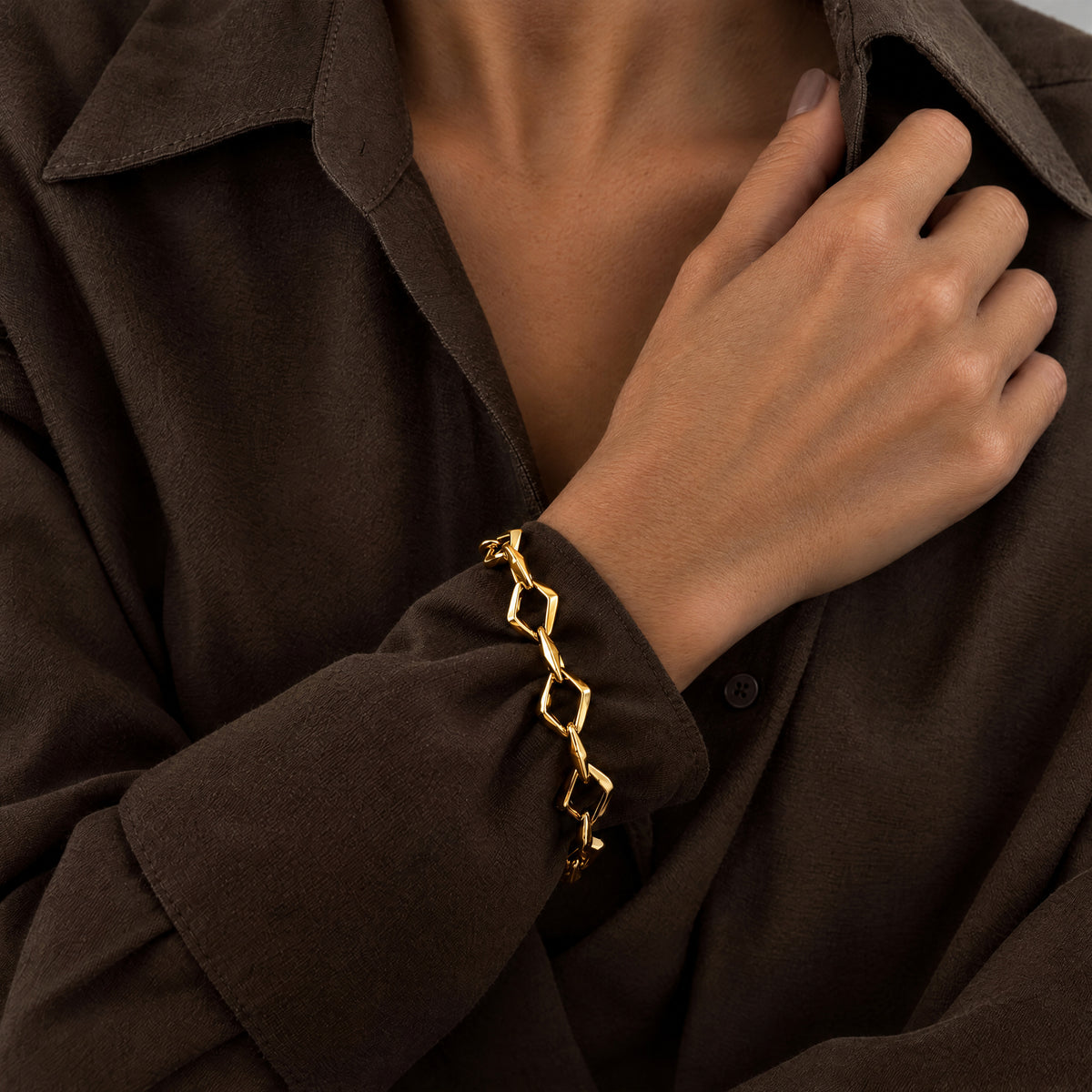 Chunky Armbånd Gullbelagt