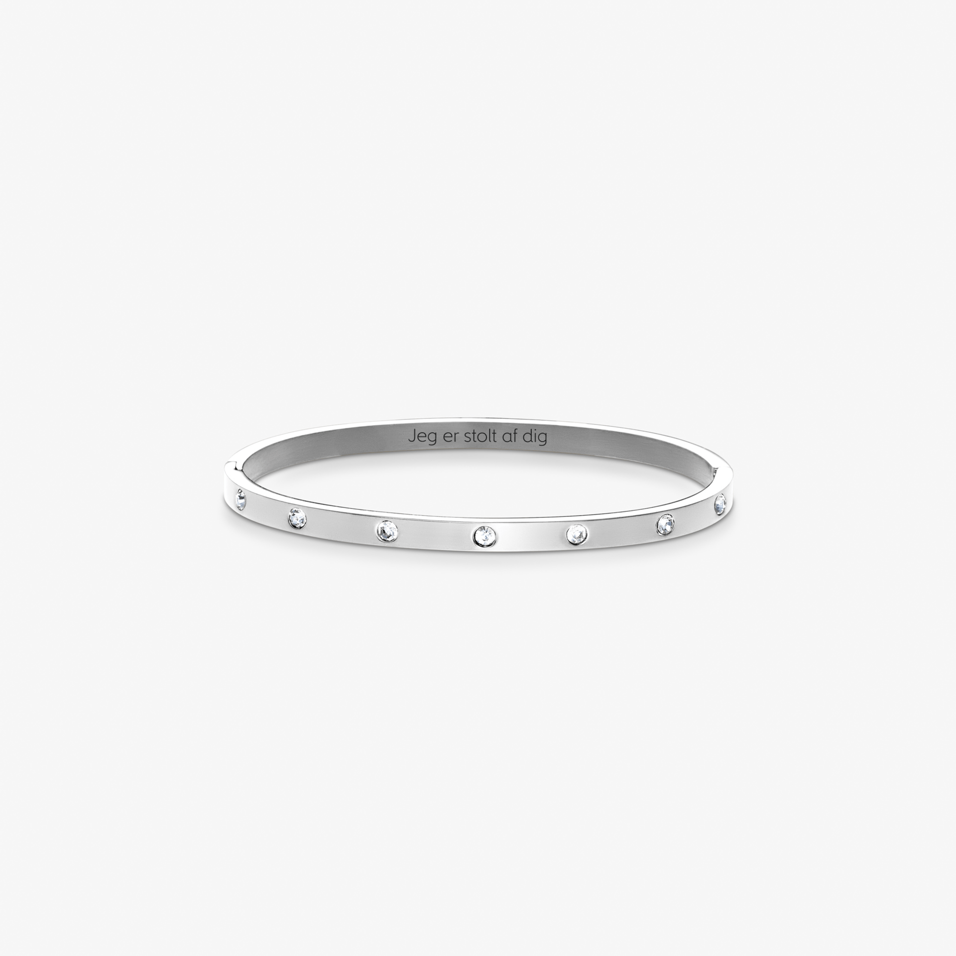 Classic Krystal Dot Armbånd Sølvbelagt m. inngravering