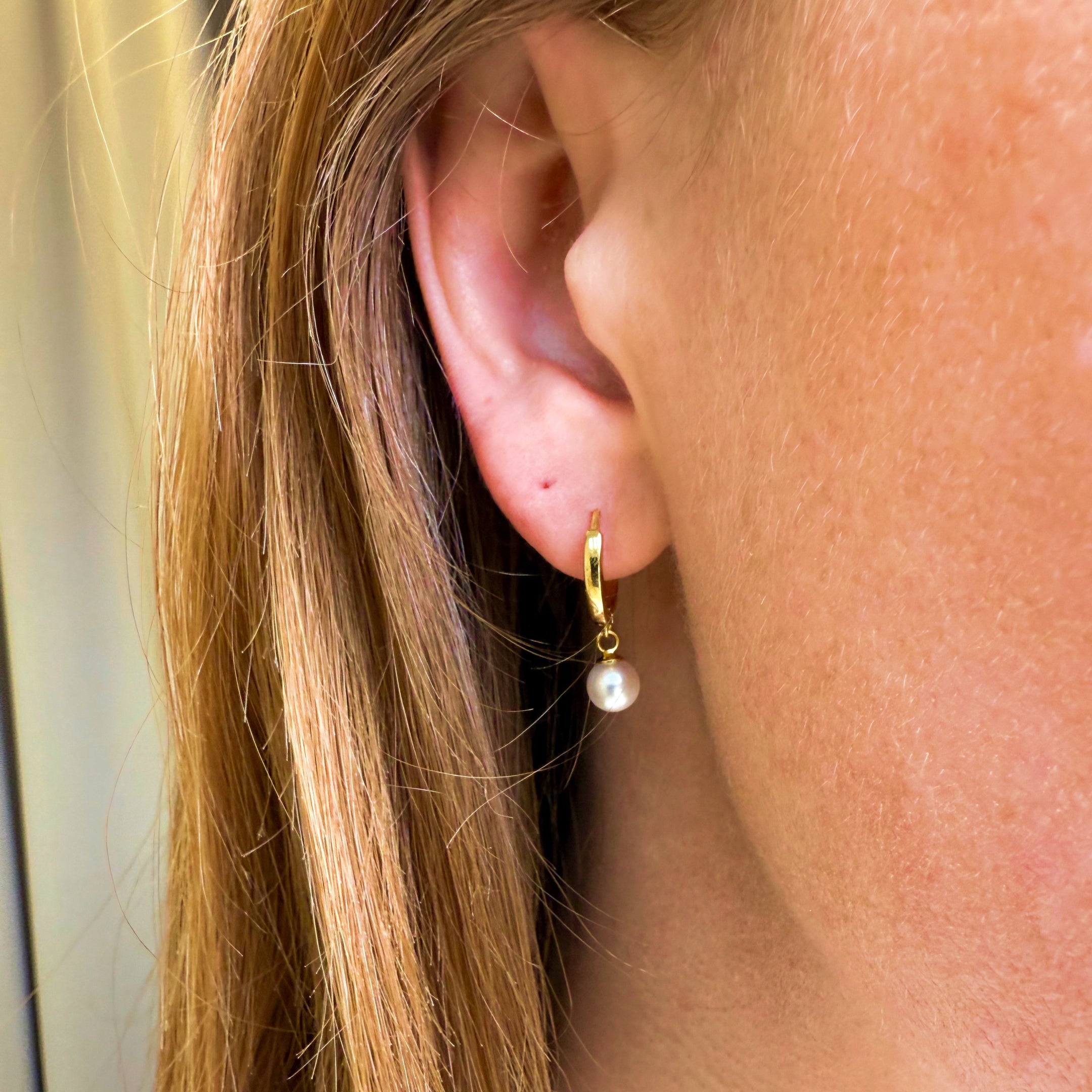 Perle hoops Gullbelagt