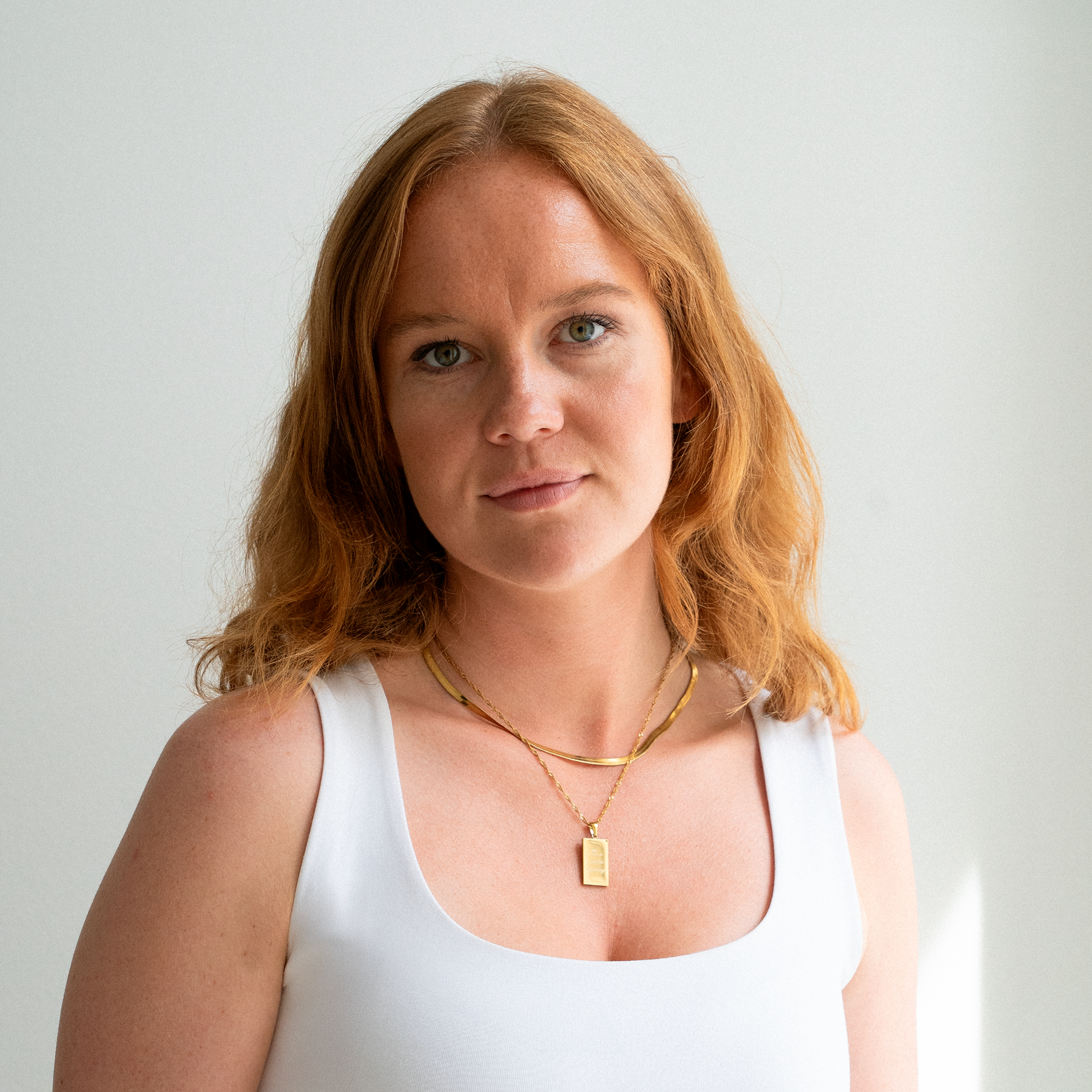 Inngravert kjærlighet forgylt halskjede