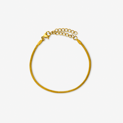 Flad Slange Armbånd 2mm i guld