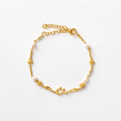 Solis Perlearmbånd i guld
