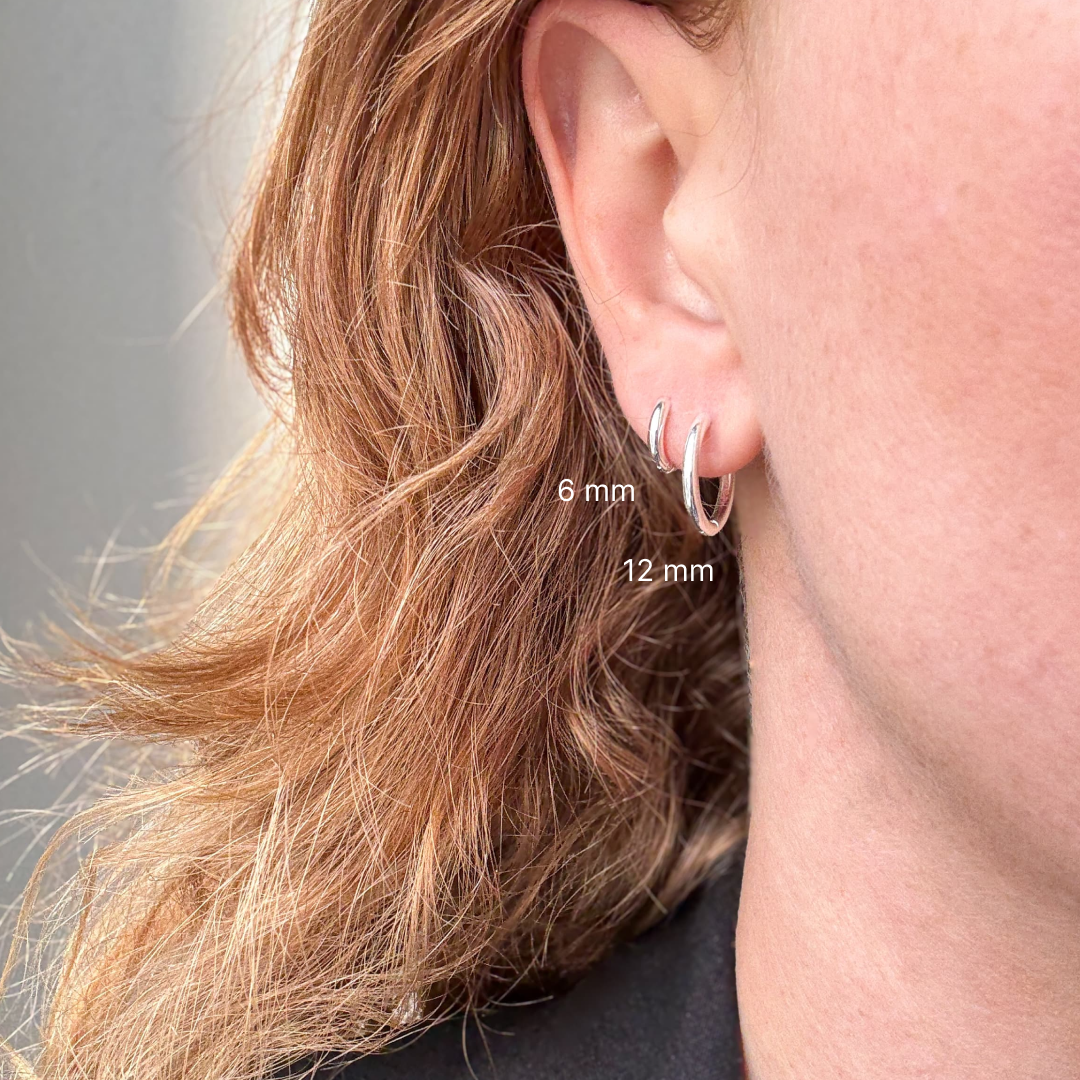Klassisk Hoop 6 mm Sølvbelagt