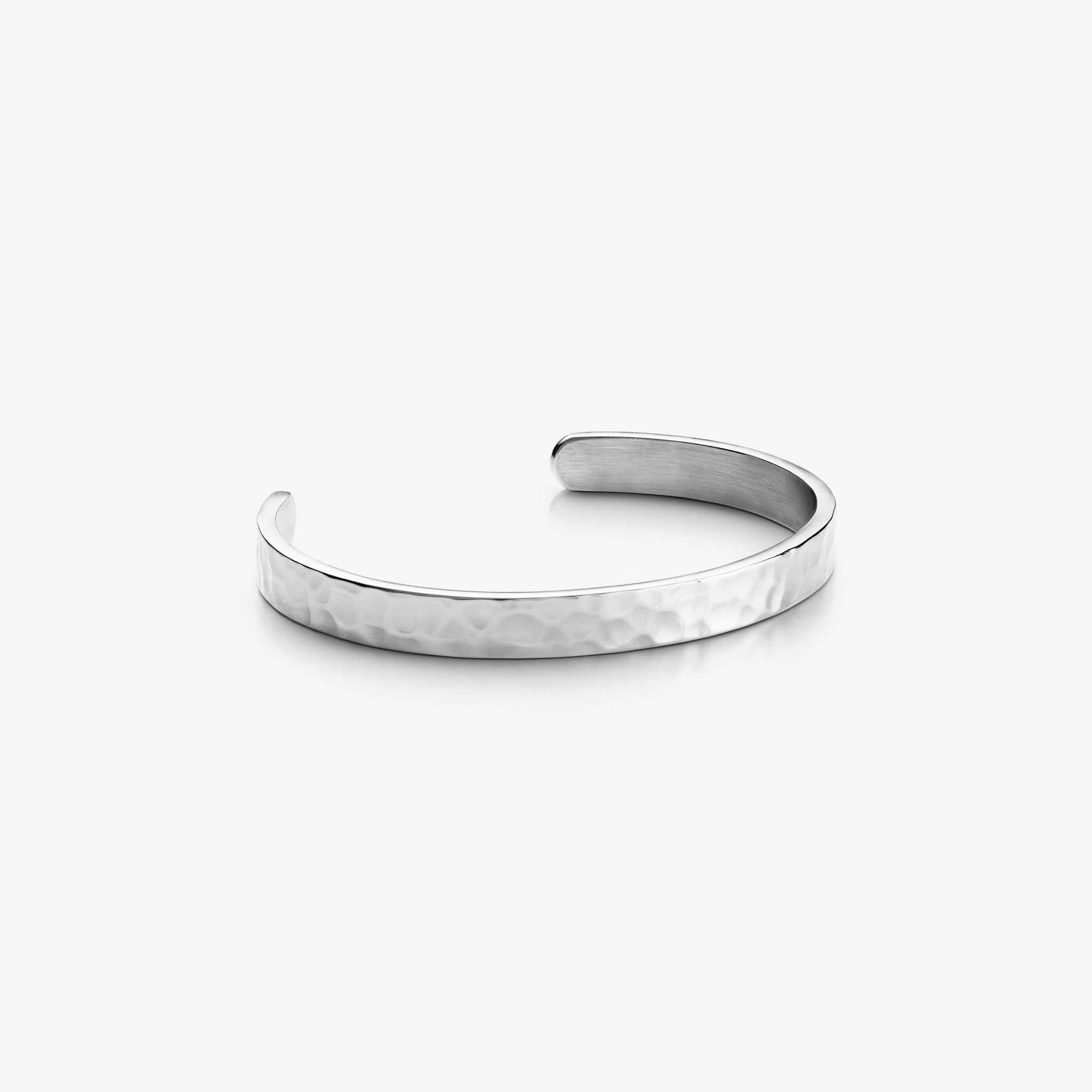 Hamret Bangle Armbånd i sølv
