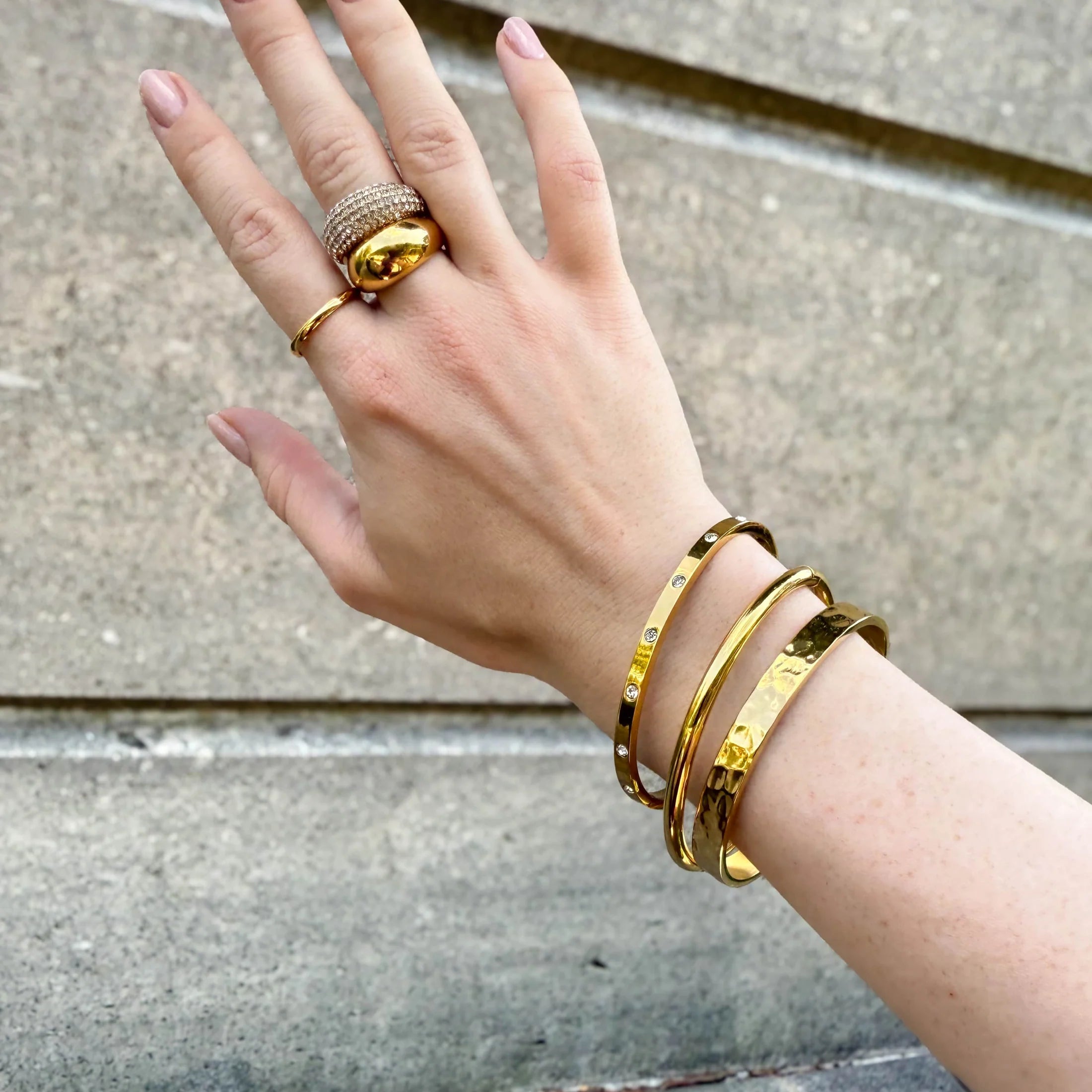 Krystallrundt armbåndsett