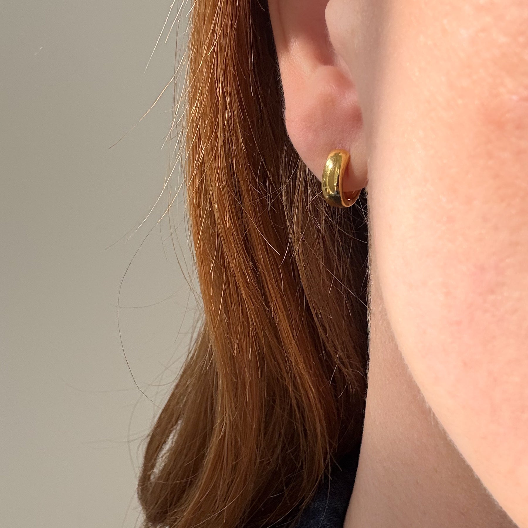 Chunky Hoops 12 mm Gullbelagt