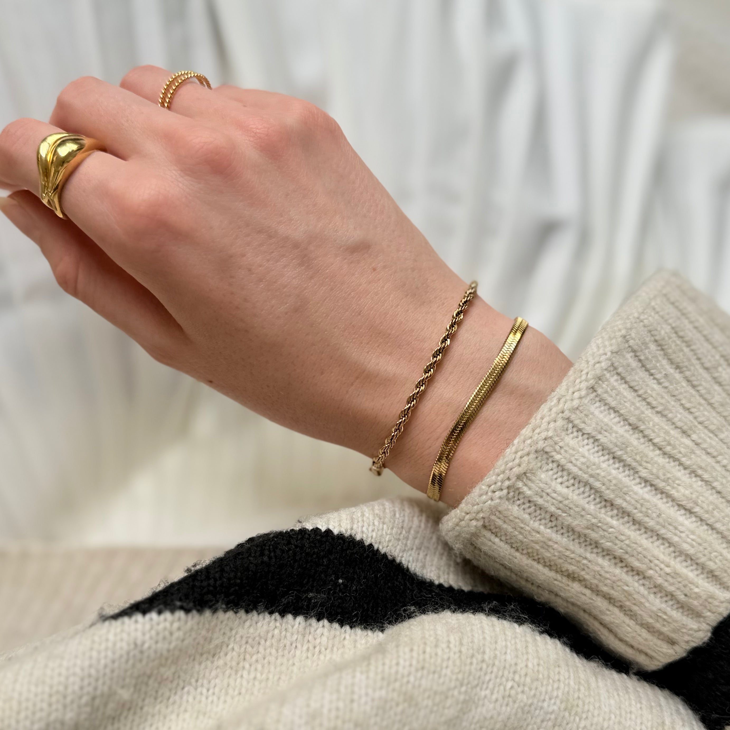 Twisted chunky armbånd