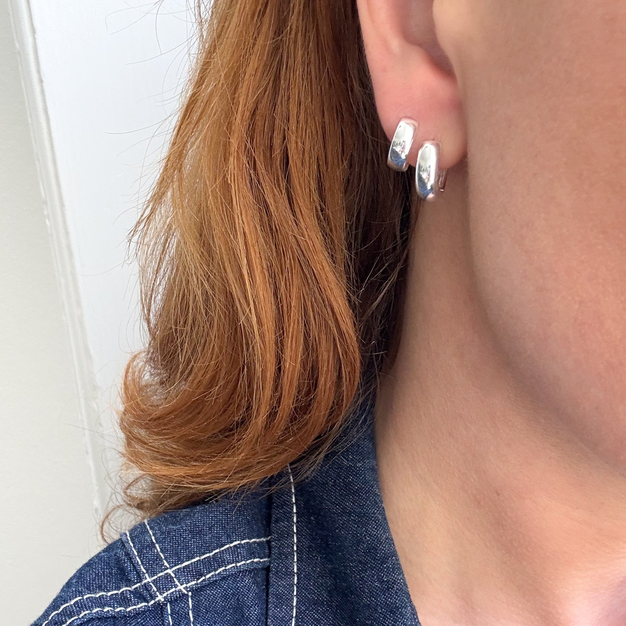 Chunky Hoops 15 mm Sølv