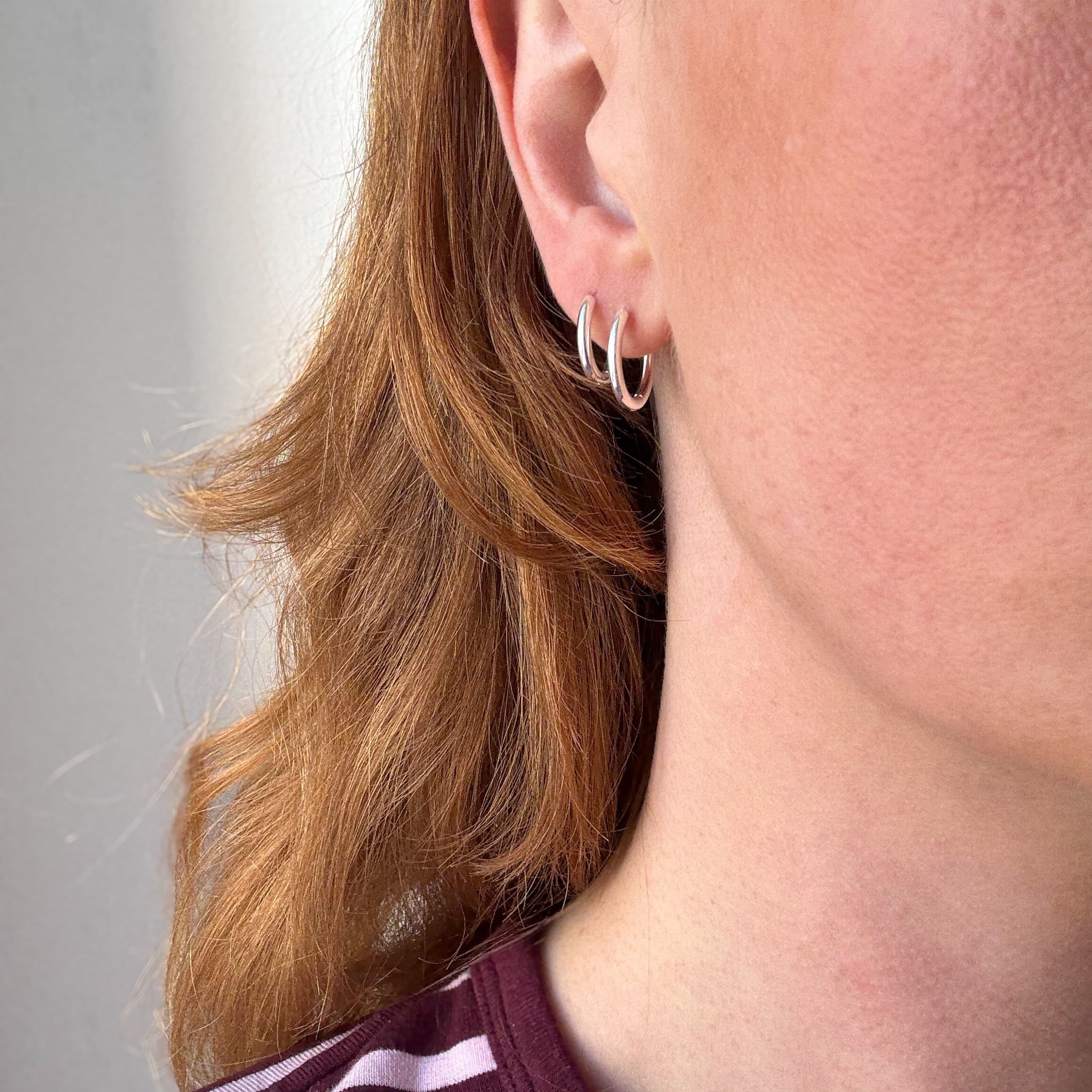 Klassisk Hoop 16 mm Sølvbelagt