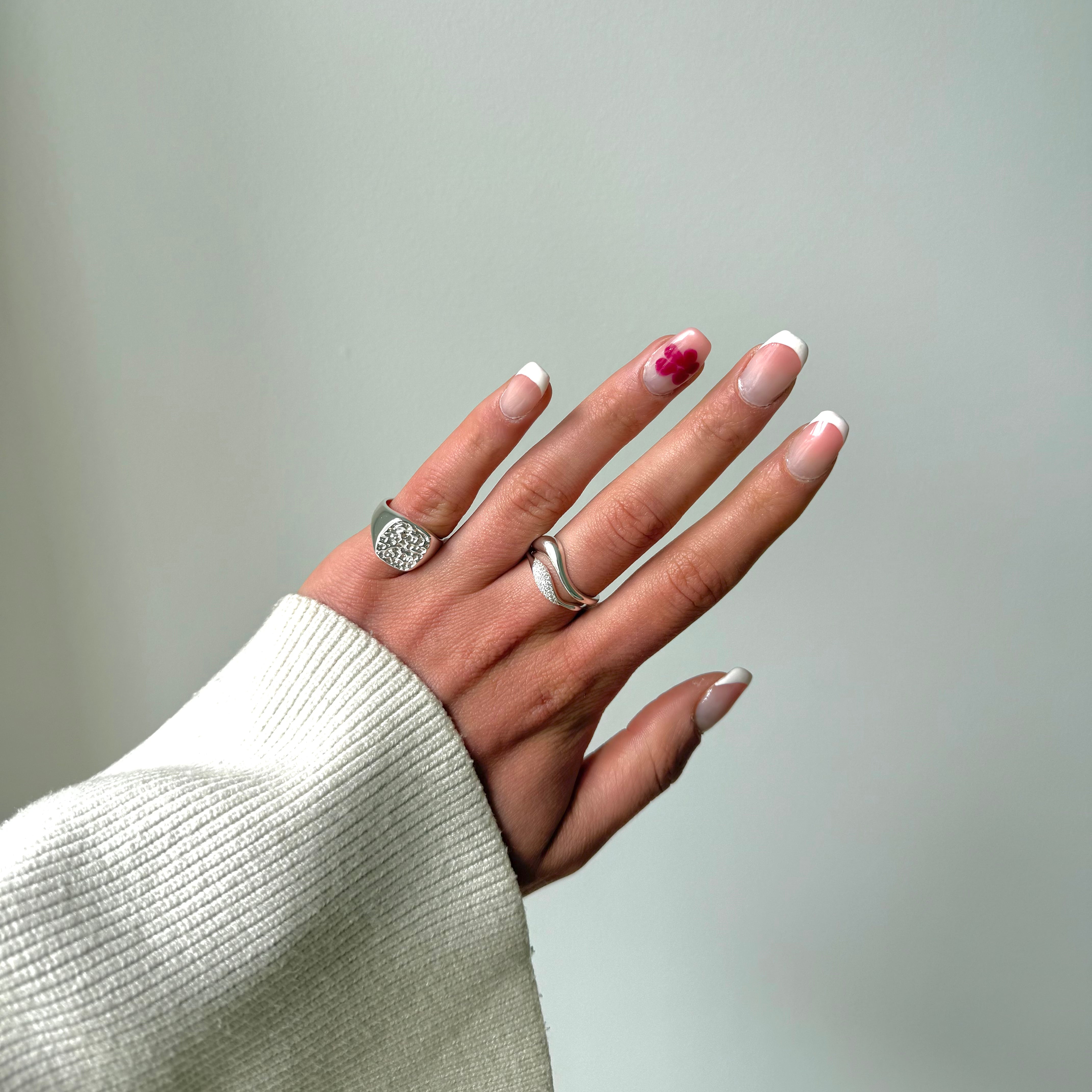 Ekko Wave Chunky Ring Sølv