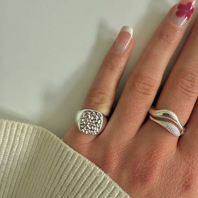 Chunky ring med stor overflade
