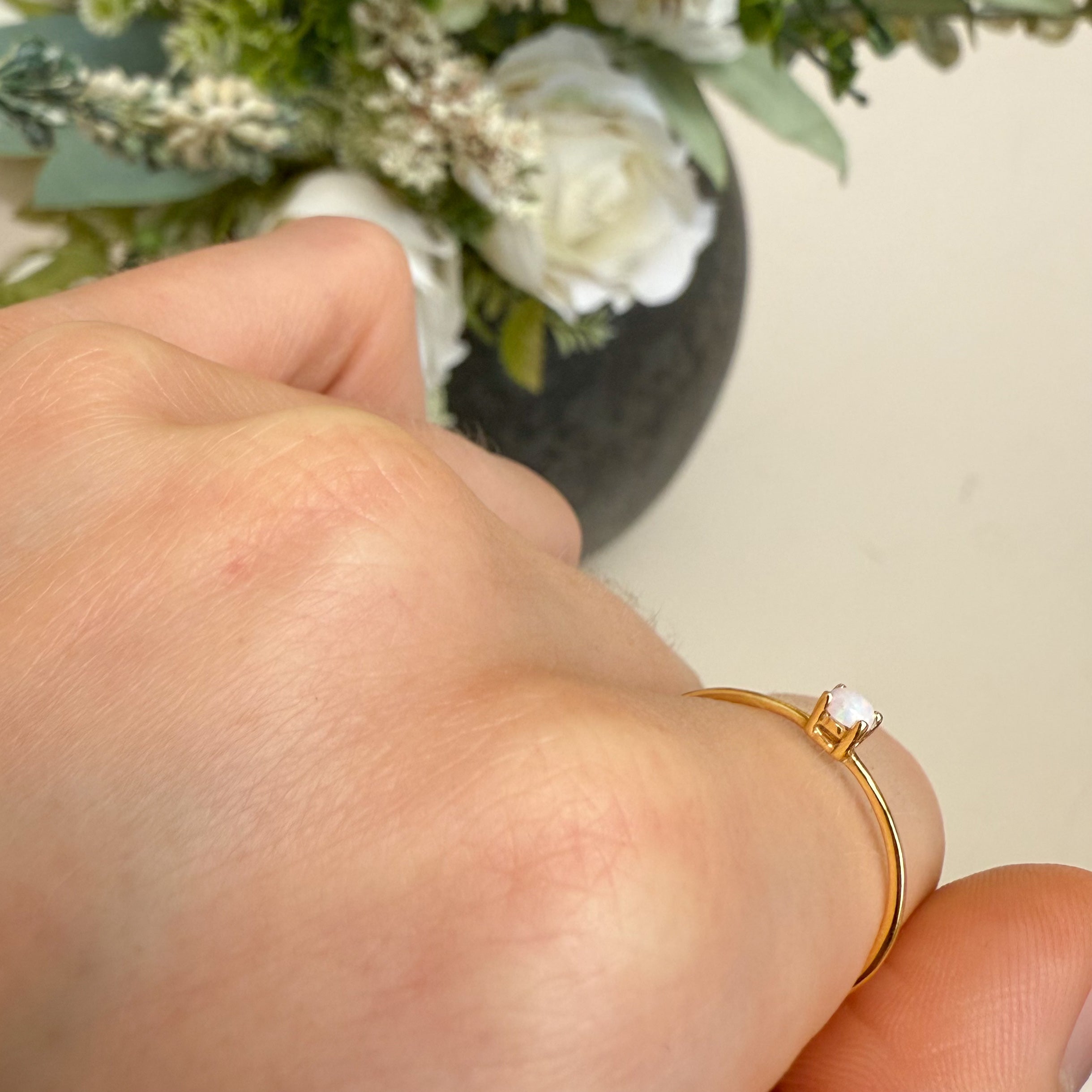 Opal Enkel Ring