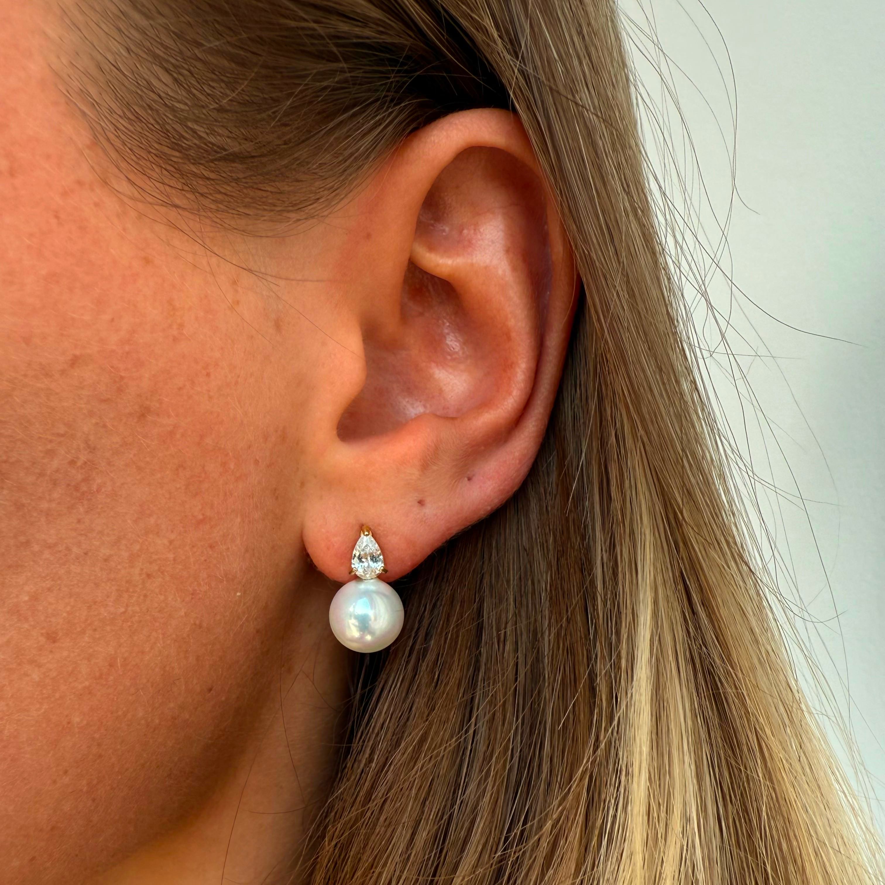 Krystallperle stud forgylt