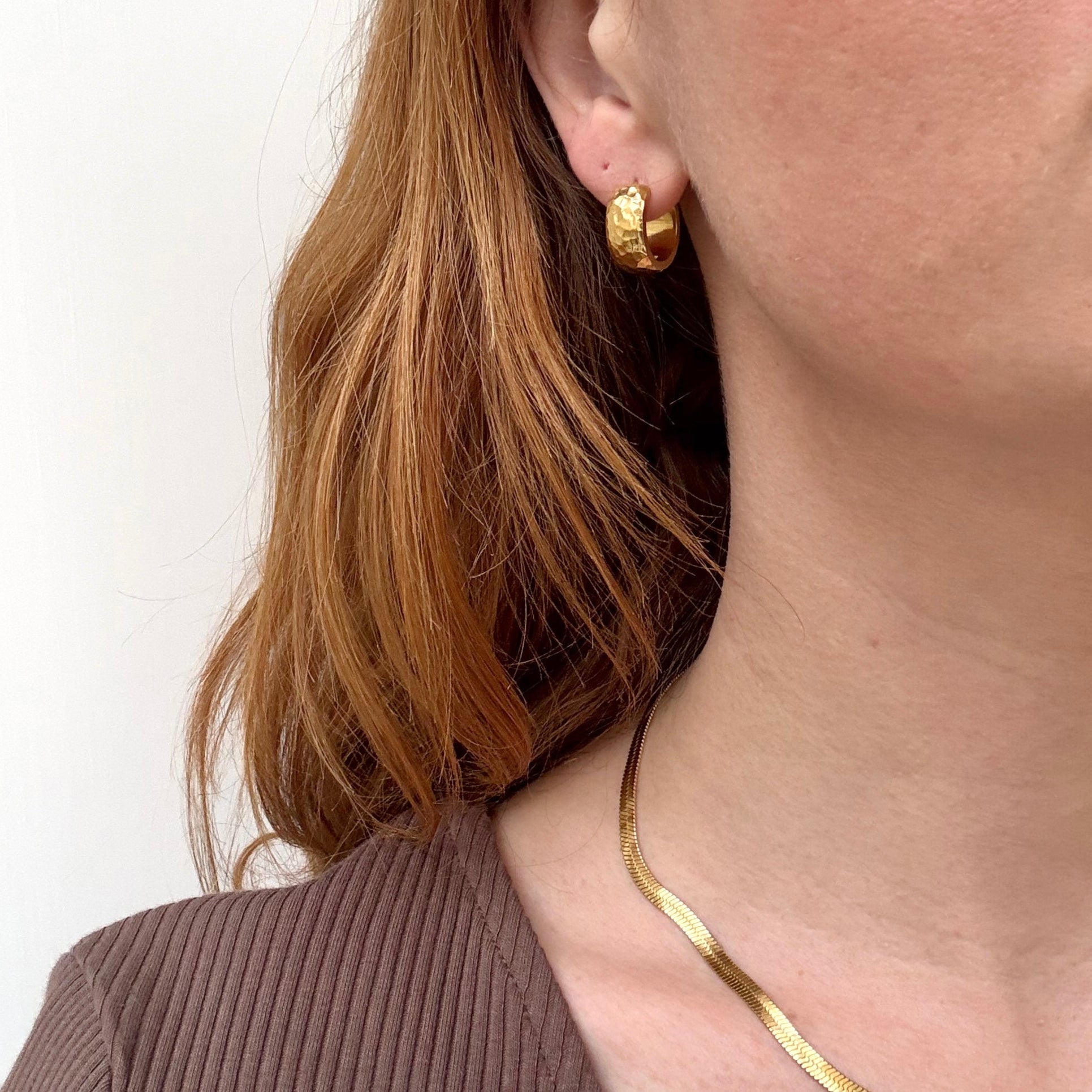 Hamrede Chunky Hoops Gullbelagt
