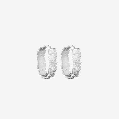 Magma Rock Hoop Øreringe i sølv