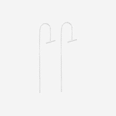 Kædeøreringe String 925 Sølvbelagt Smykke