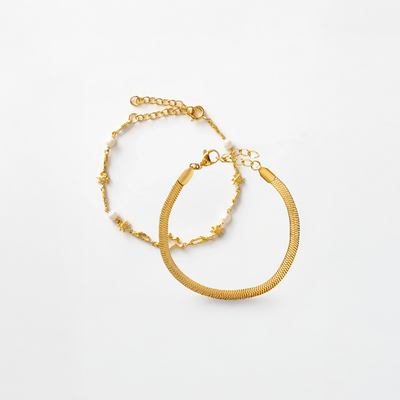 Solis Slange Armbånd sæt i guld