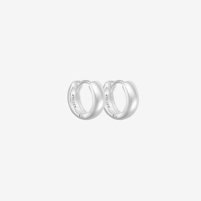 Chunky Hoops 15 mm Ørering Sølv