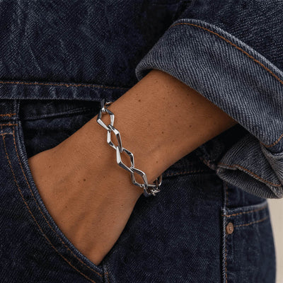 Chunky Armbånd Sølvfarget