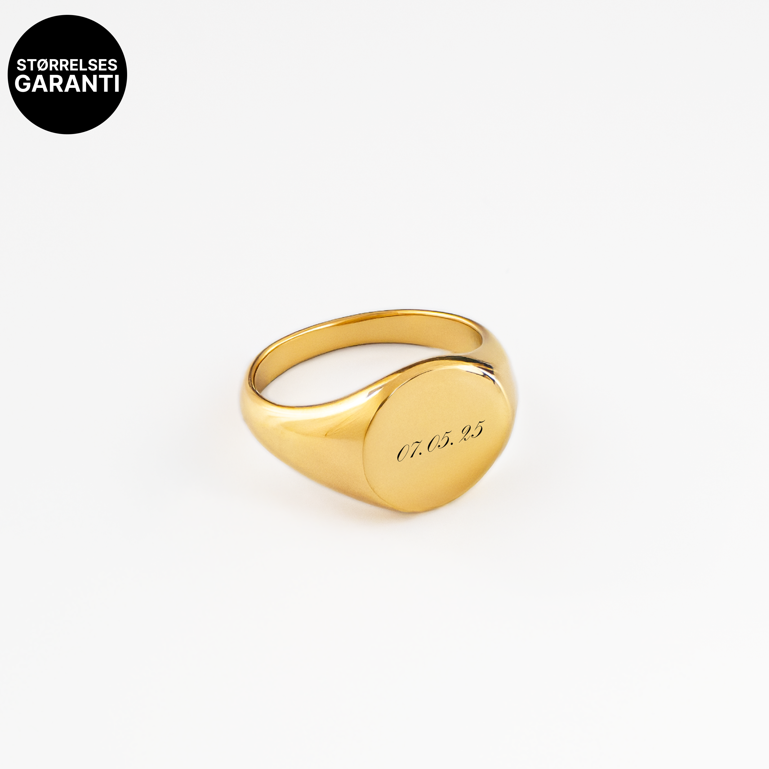 Klassisk ring m. gravering