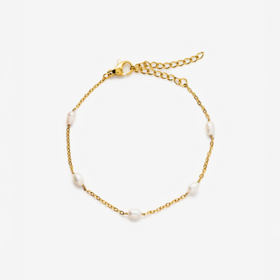 Dot Perlearmbånd i guld