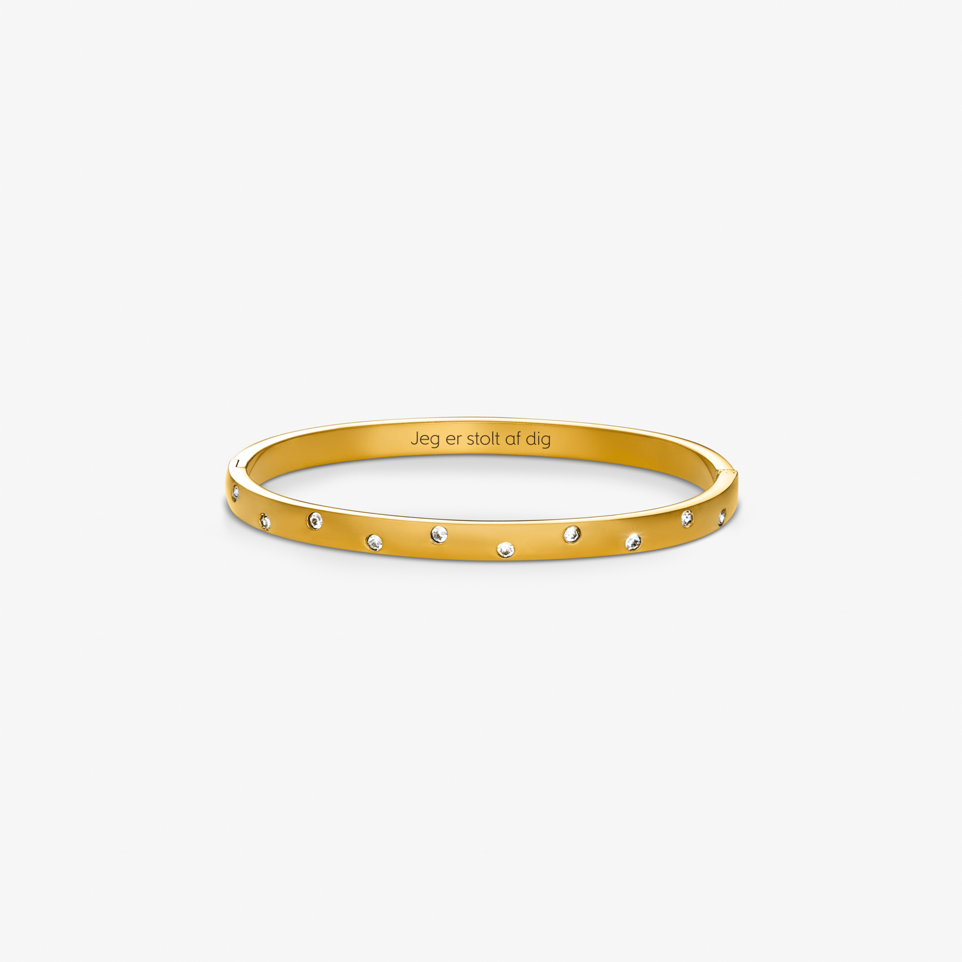 Flow Krystall Dot Armbånd Forgylt m. inngravering