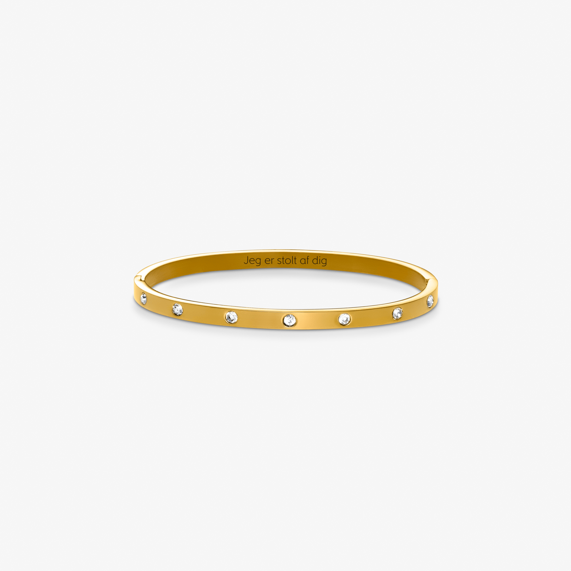 Klassisk Krystal Dot Armbånd Gullbelagt m. inngravering