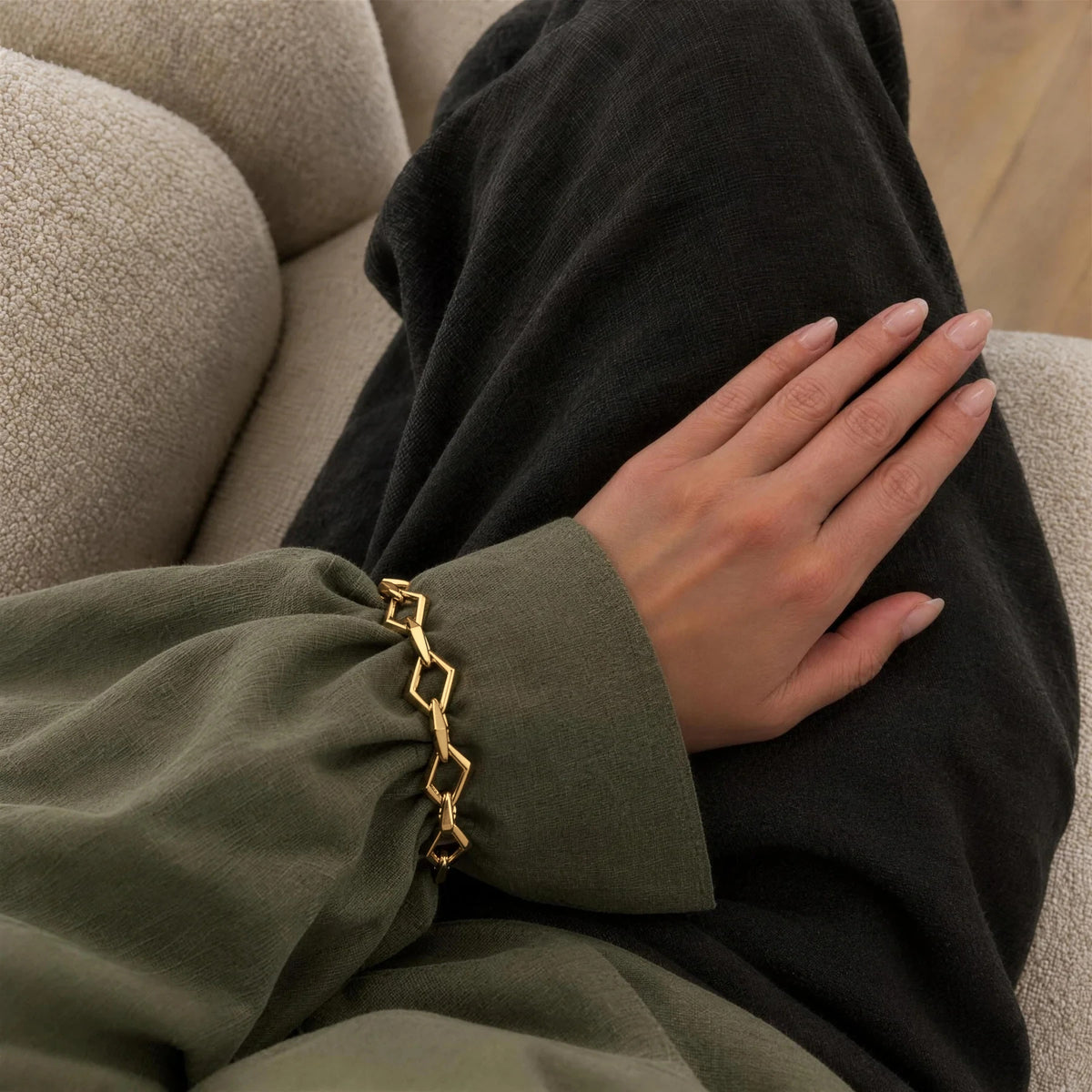 Chunky Armbånd Gullbelagt