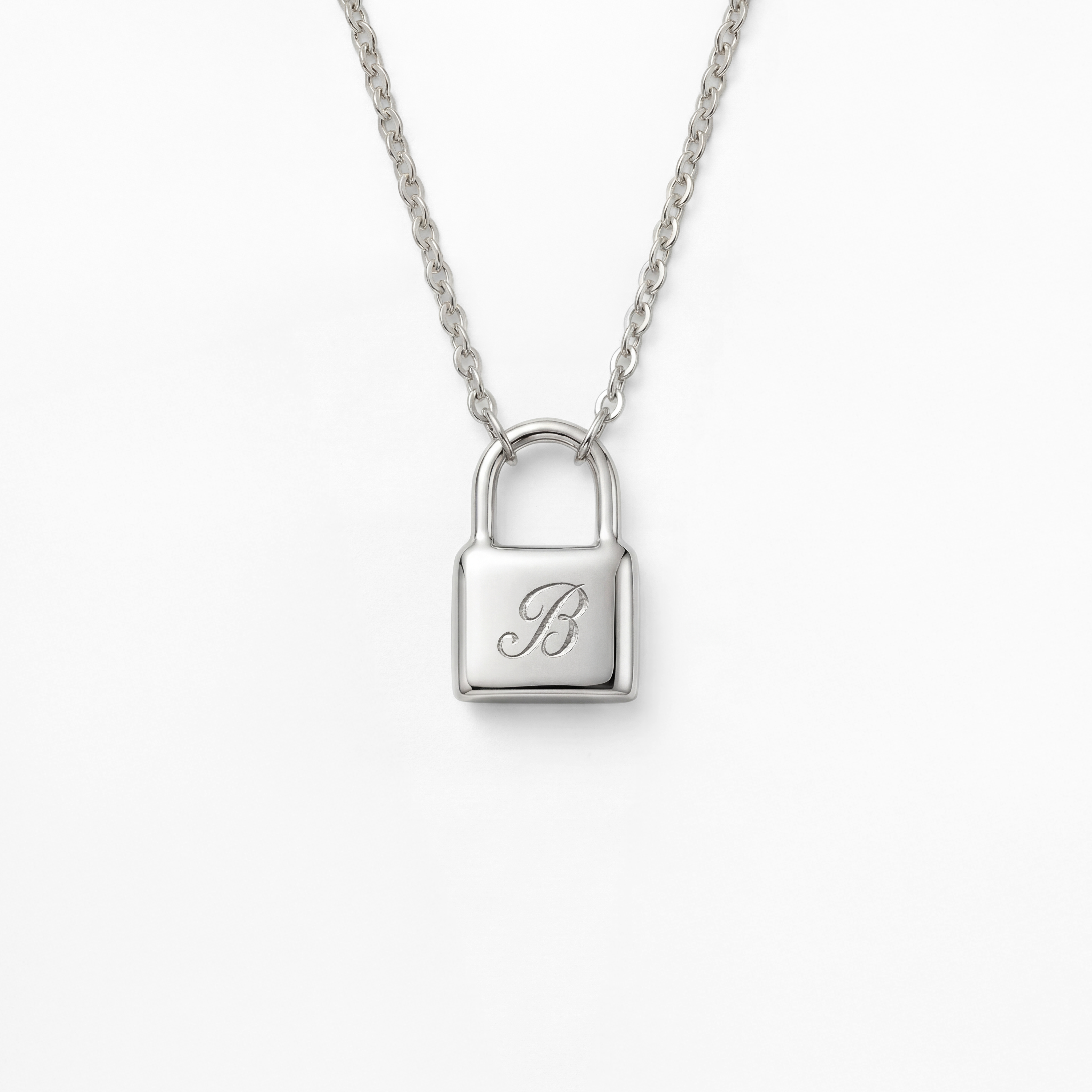 Hengelås Halssmykke Sølv m. gravering