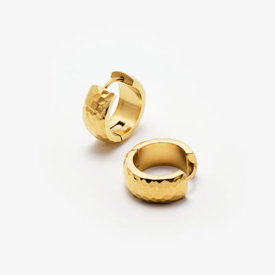 Hamret Chunky Hoops i guld